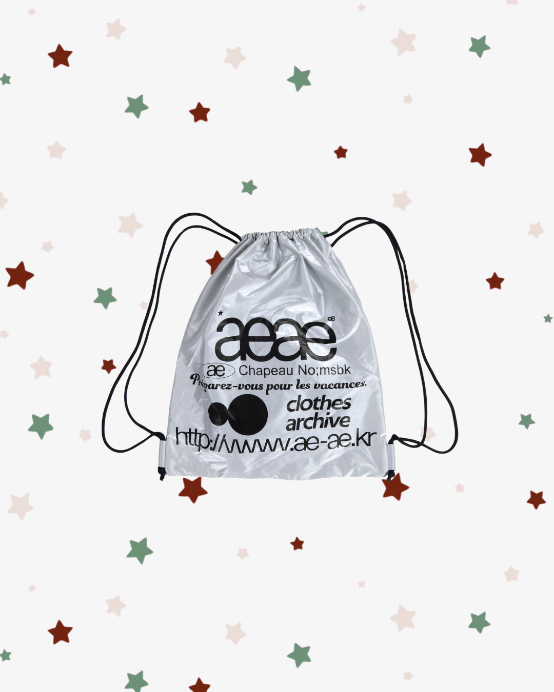 WEB LOGO GYM SACK [SILVER]