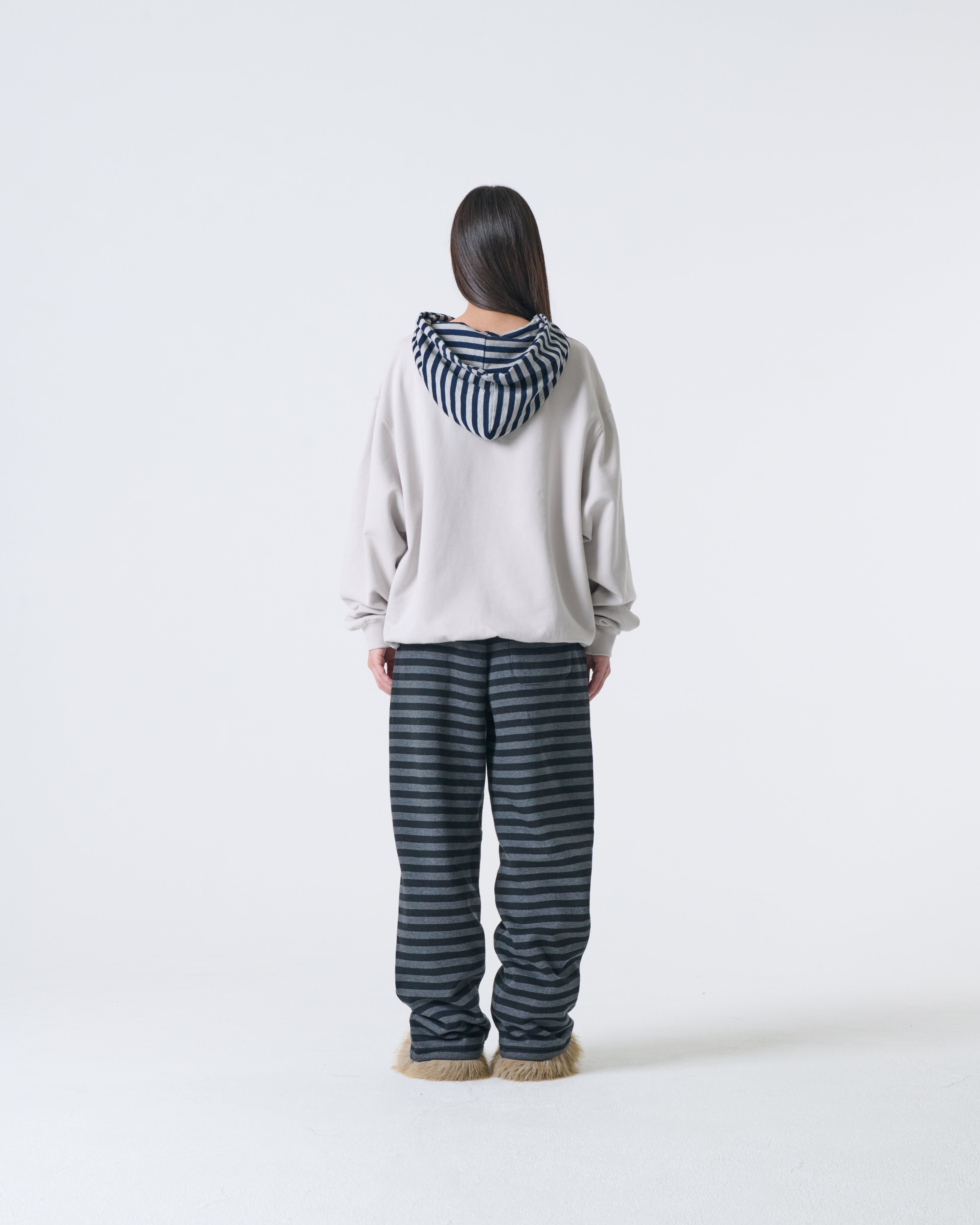 WEB LOGO LOOSED HOODIE [ASH]