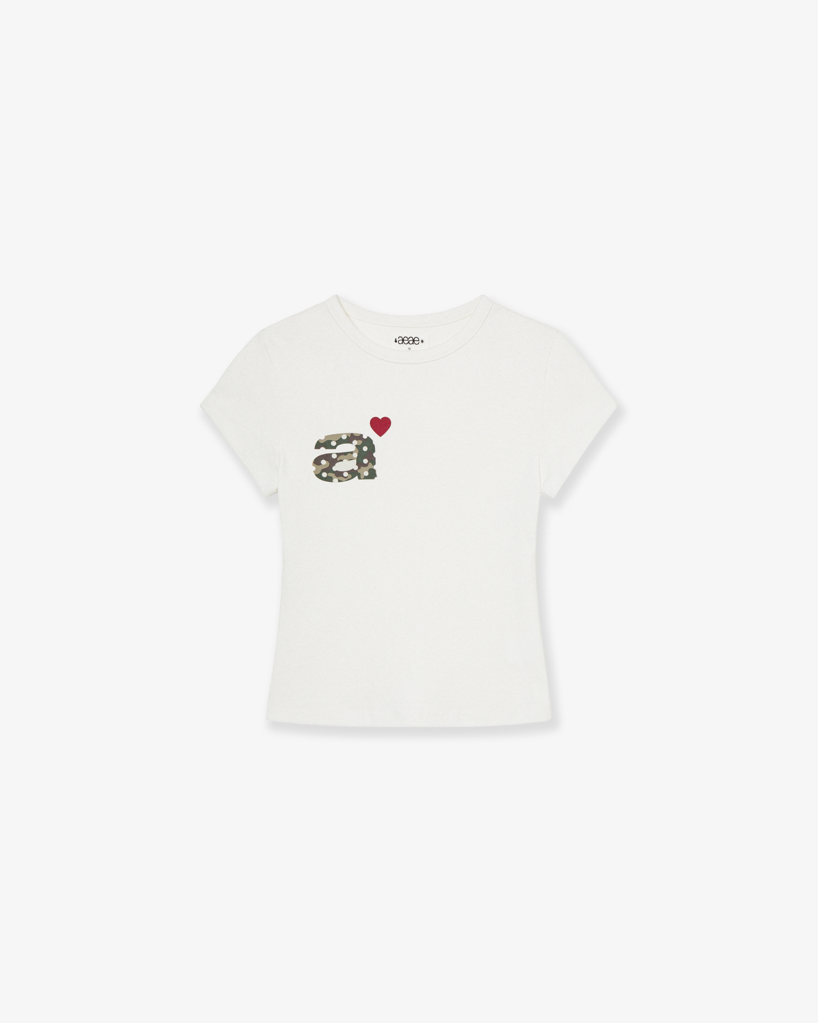 DOT SMALL LETTER TEE [WHITE/CAMO]