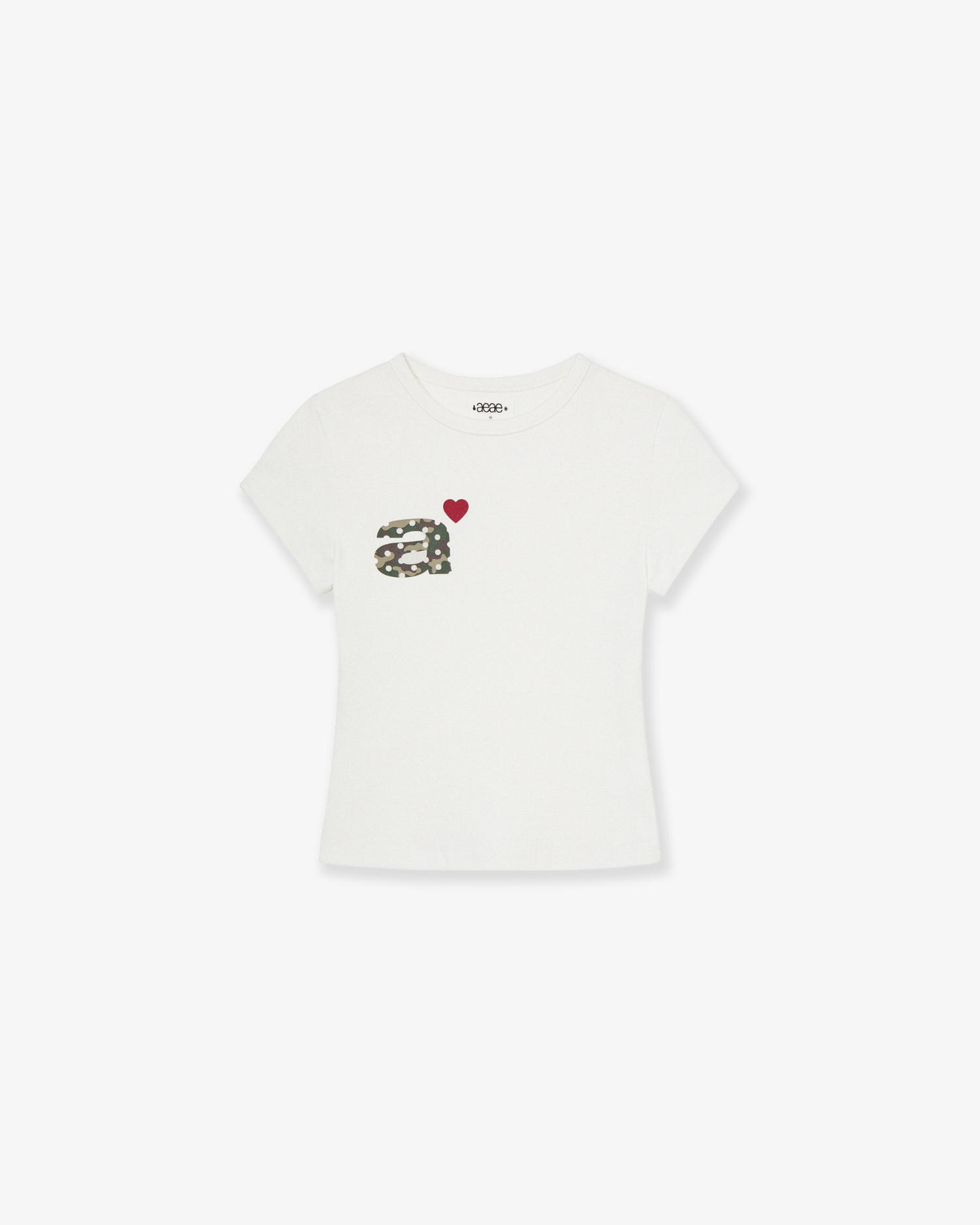 DOT SMALL LETTER TEE [WHITE/CAMO]