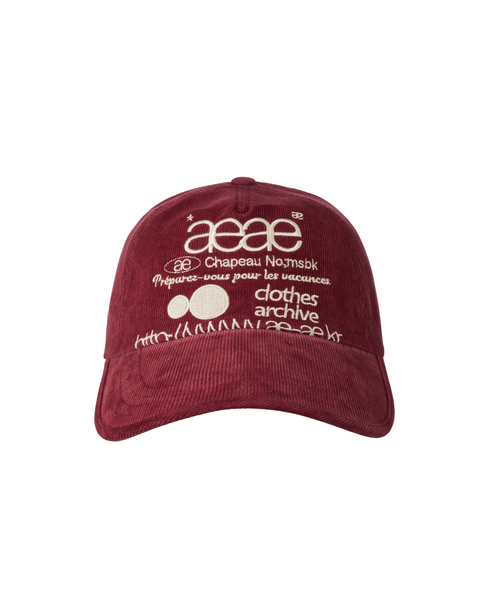 【予約商品】WEB LOGO CORDUROY CAP [BURGUNDY]
