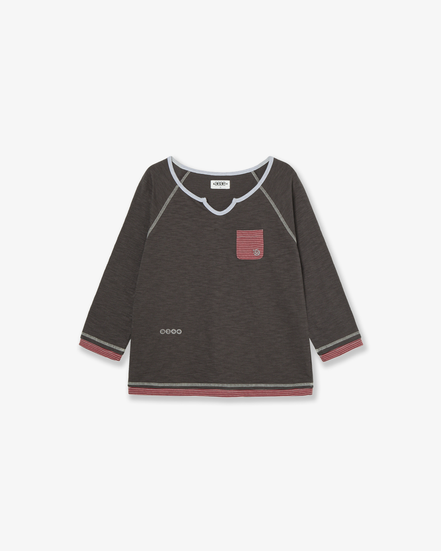 LAYERED SLEEVE TEE [CHARCOAL]