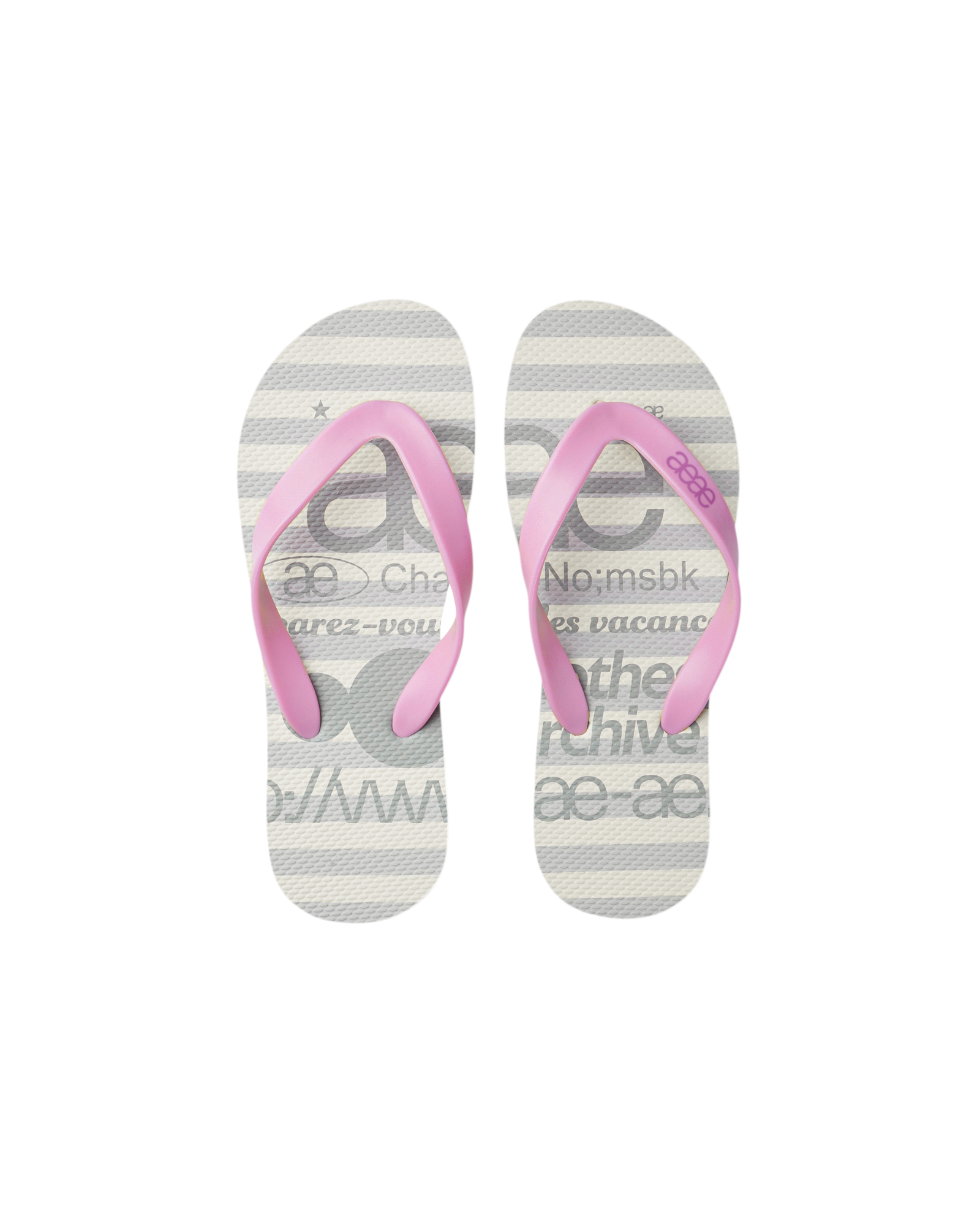 【予約商品】WEB LOGO STRIPE FLIP FLOP [GREY]