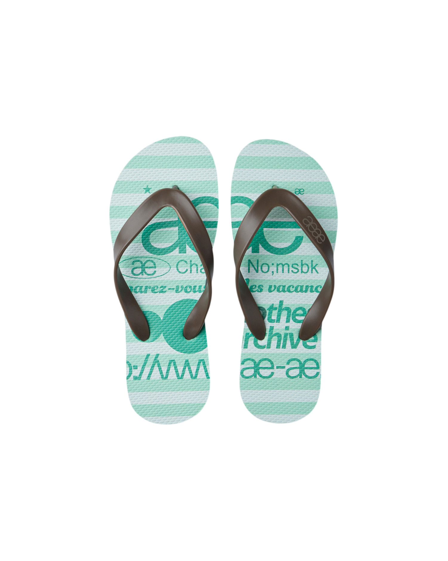 【予約商品】WEB LOGO STRIPE FLIP FLOP [MINT]