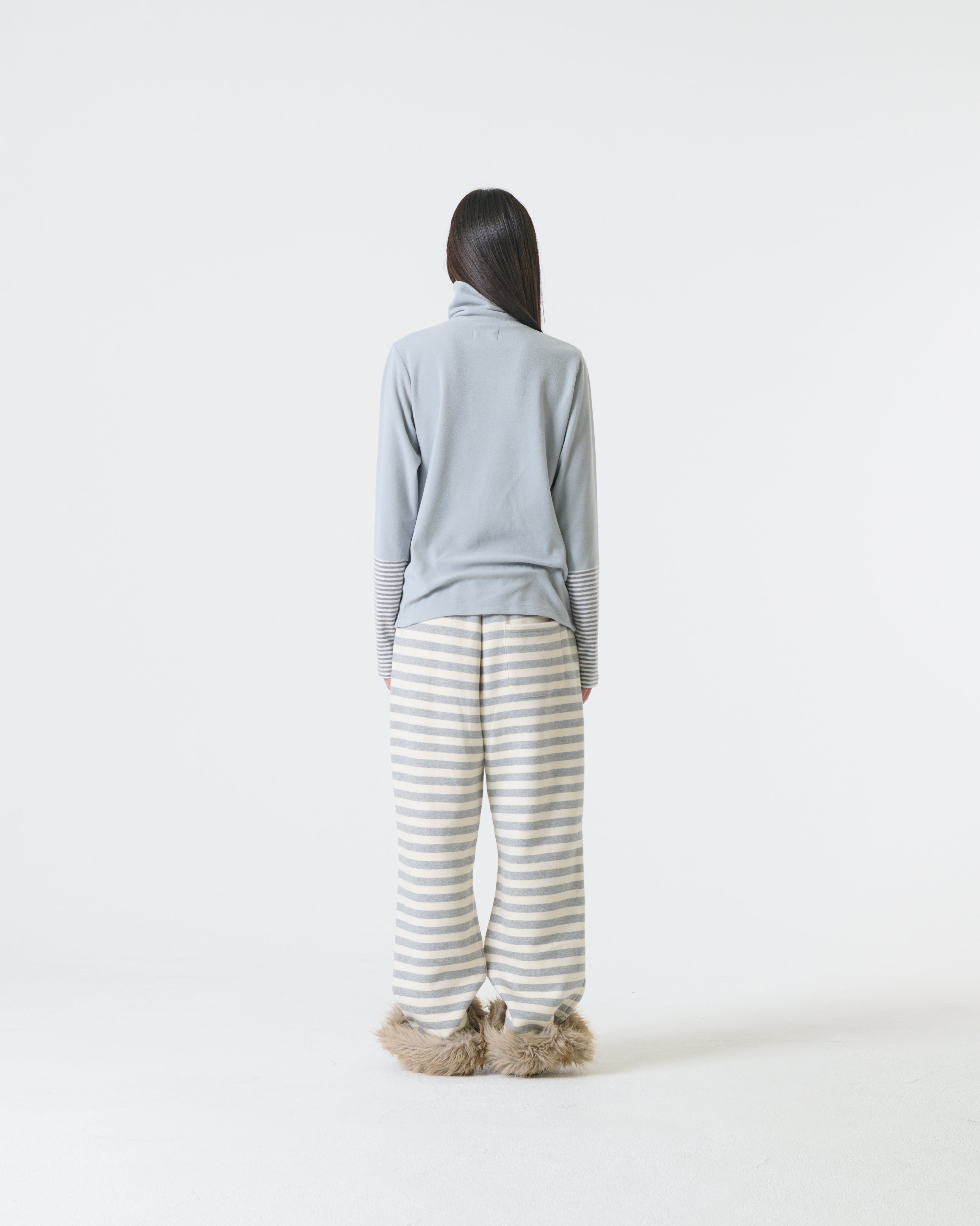 SLEEVE BLOCK HIGH NECK TEE [MINT]