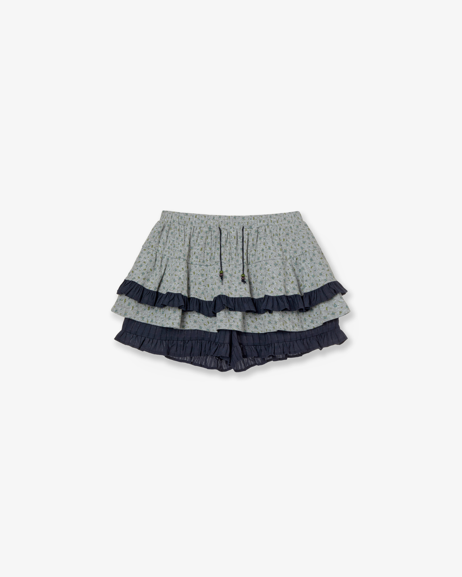 SKIRT MINI SHORTS [MELANGE GREY]