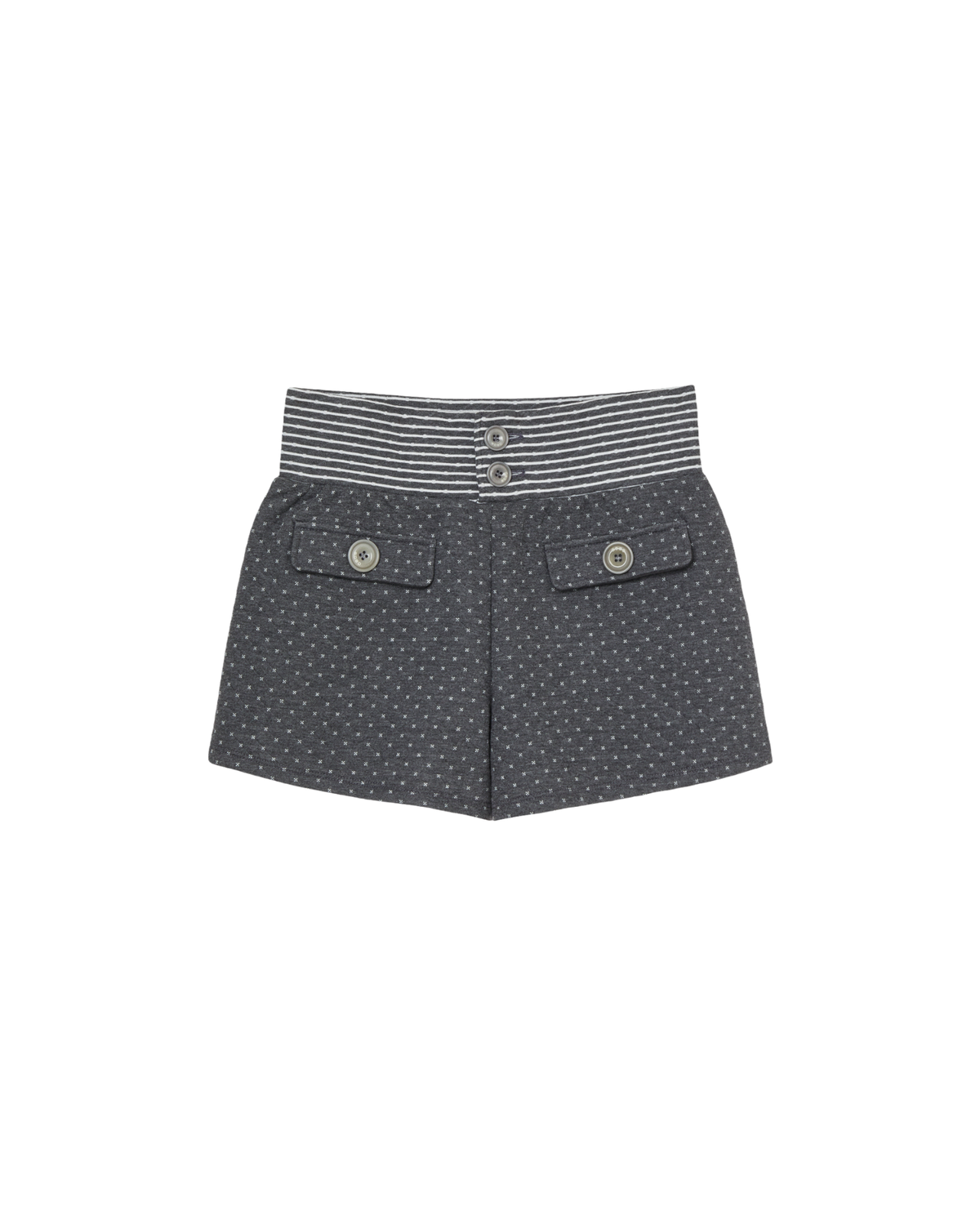 BIG BUTTON MINI SHORTS [CHARCOAL]
