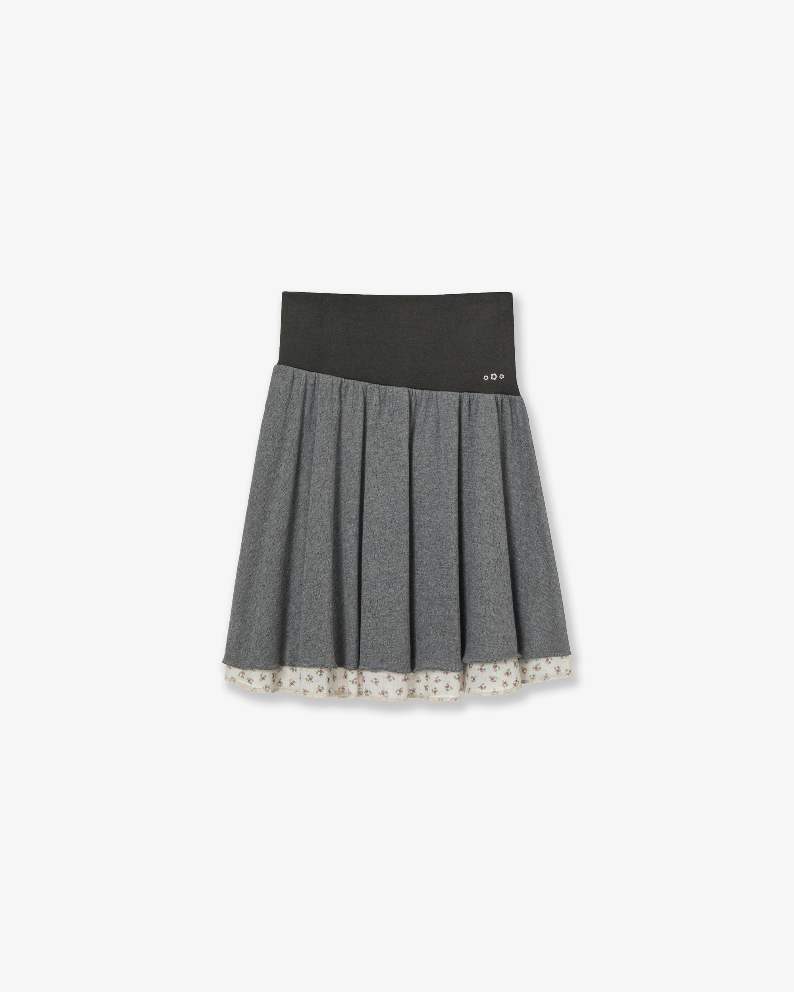 LAYERED SKIRT [CHARCOAL]