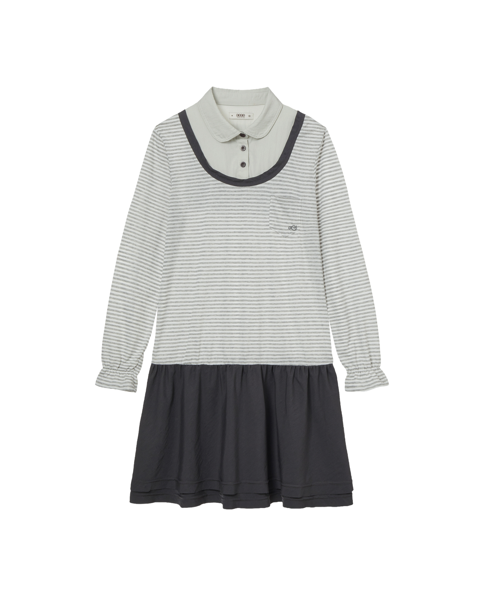 LAYERED ONE PIECE [GREY]