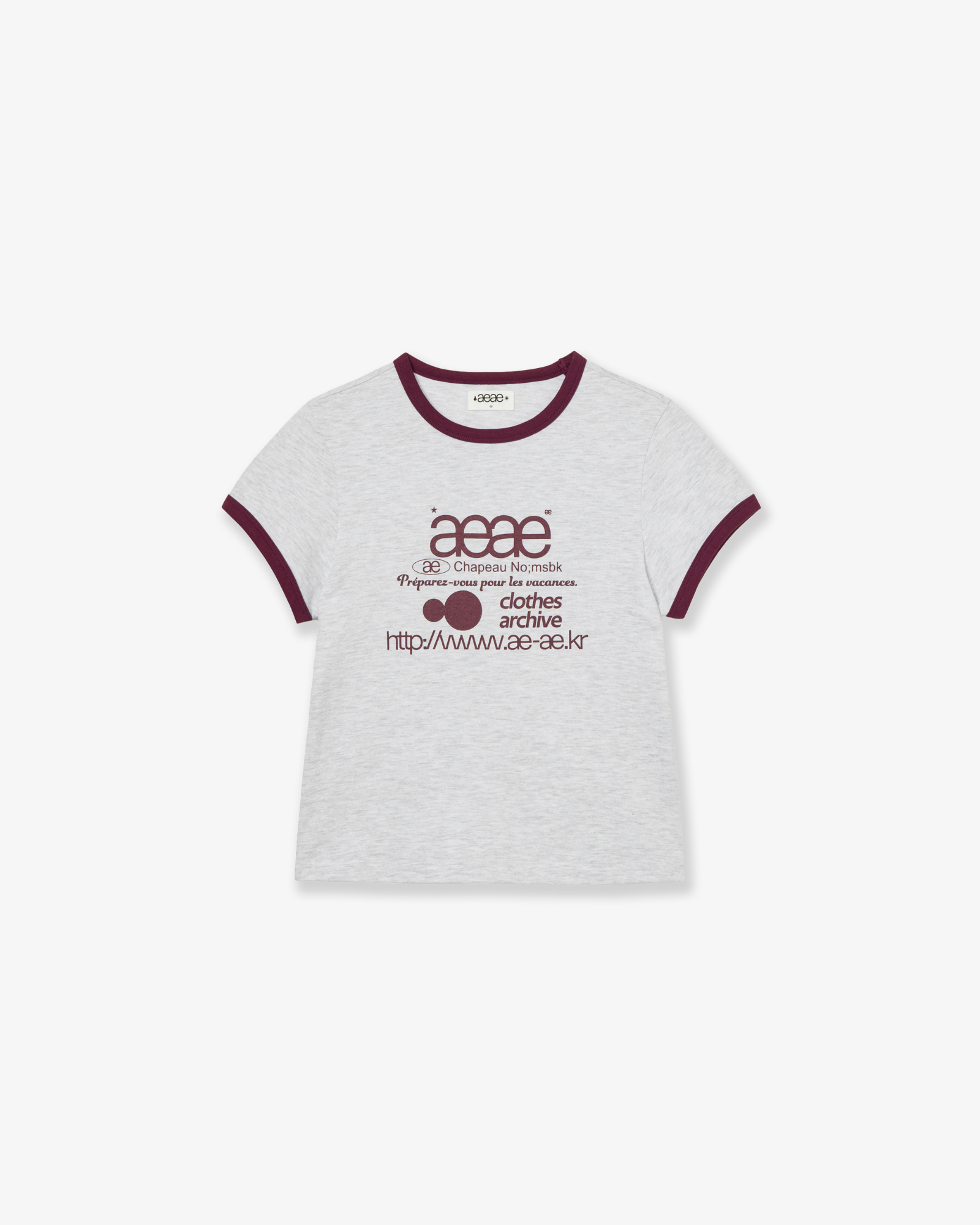 WEB LOGO RINGER TEE [LIGHT GREY]