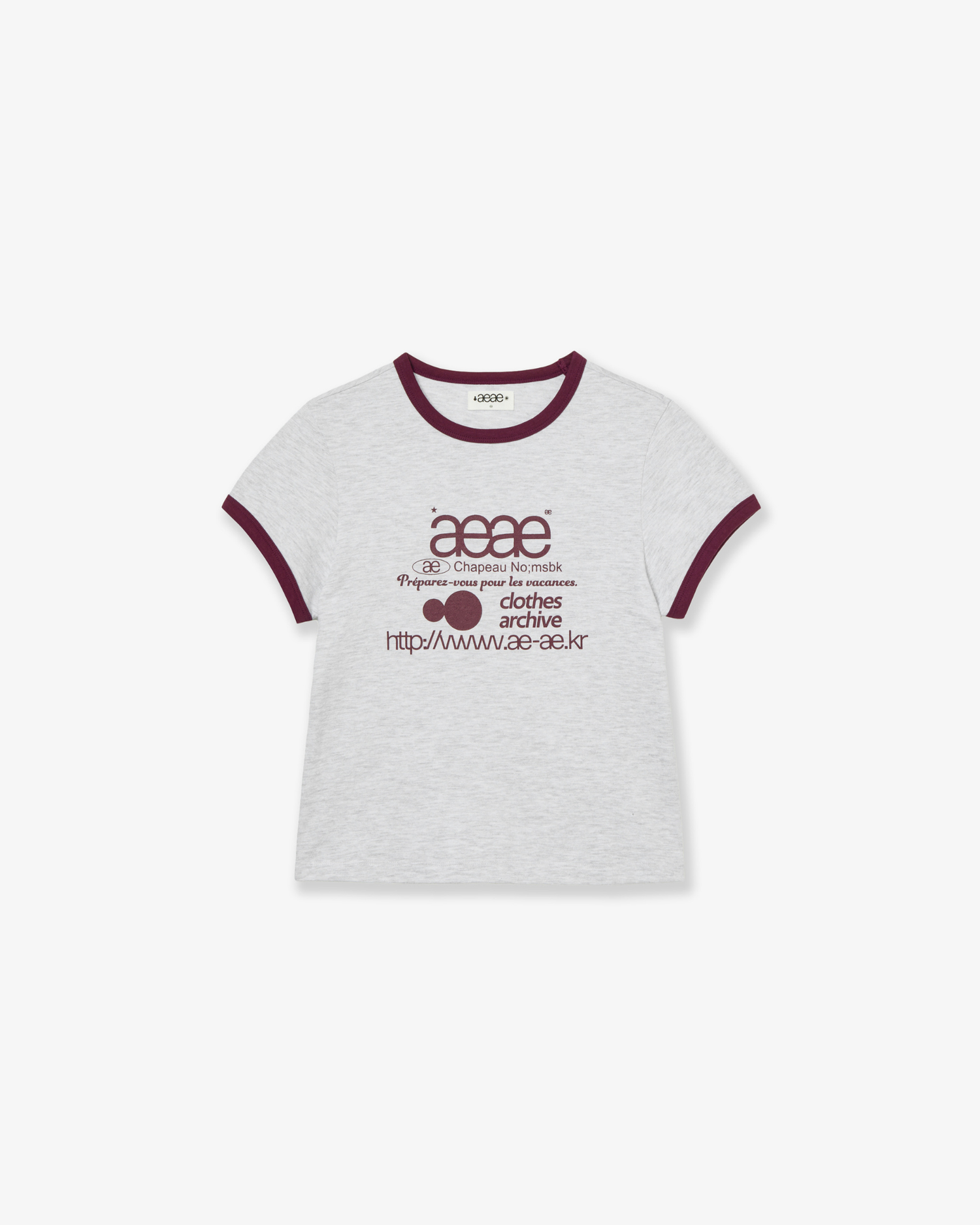 WEB LOGO RINGER TEE [LIGHT GREY]