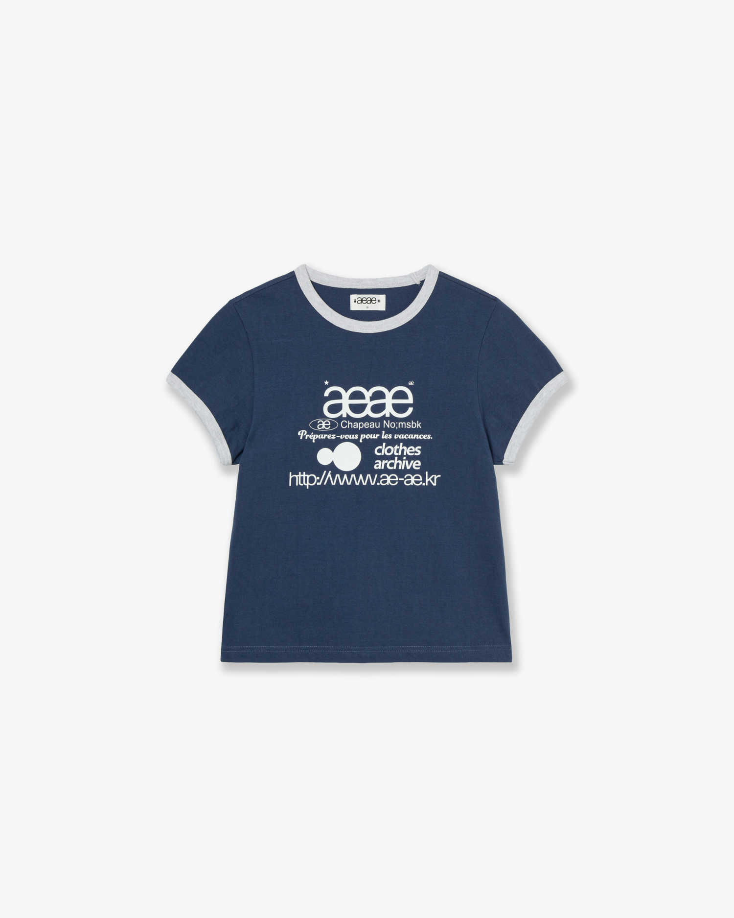 WEB LOGO RINGER TEE [INDIGO]