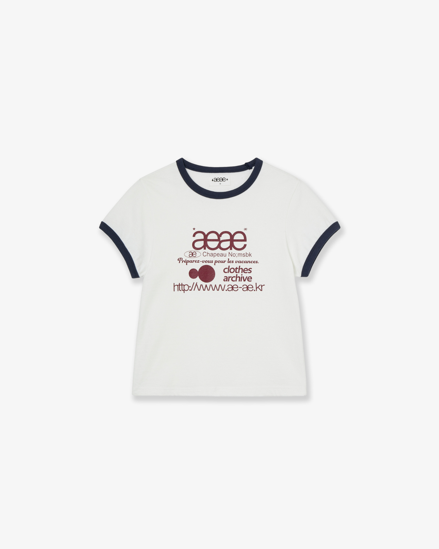 WEB LOGO RINGER TEE [WHITE]