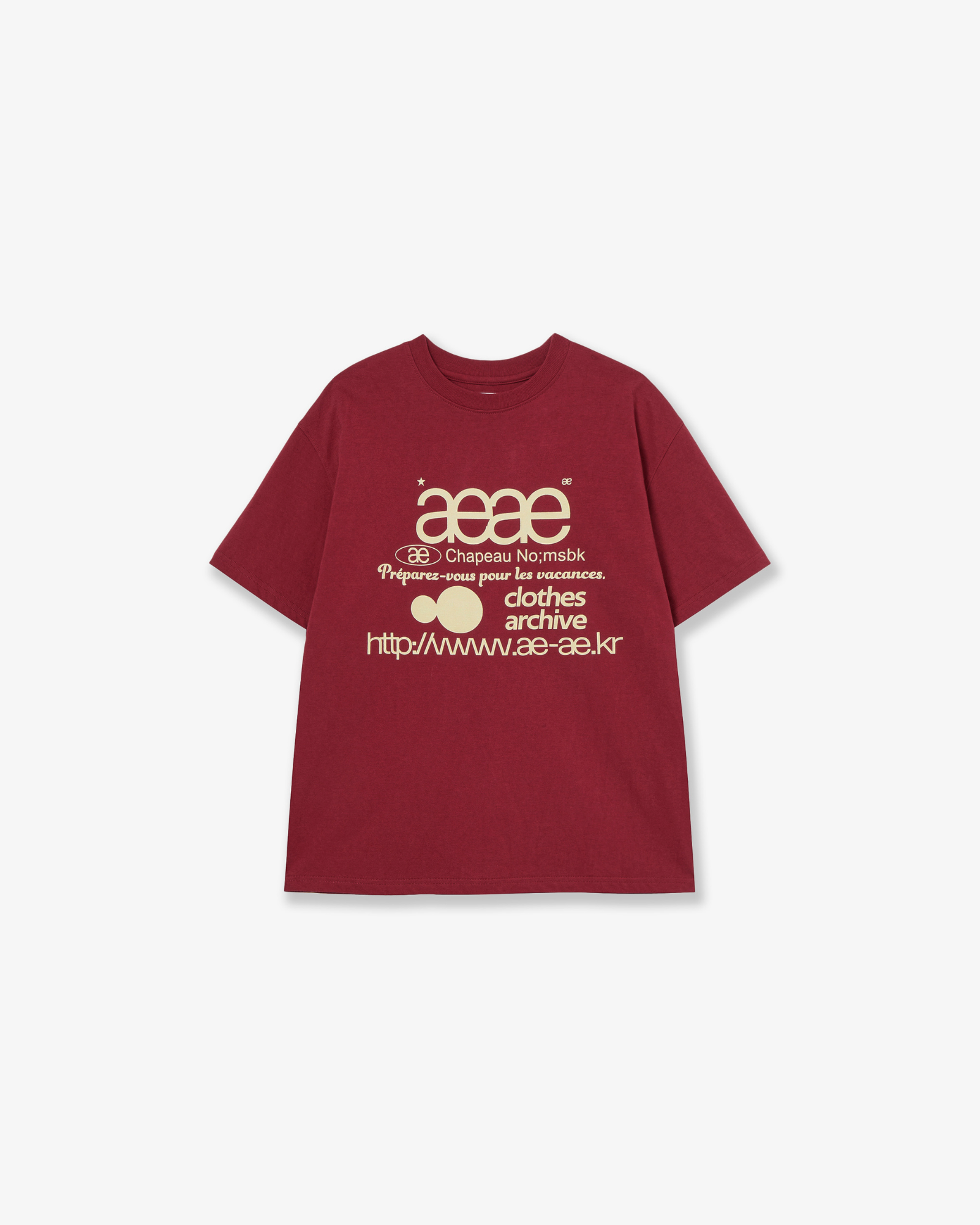 WEB LOGO T-SHIRTS [DEEP RED]