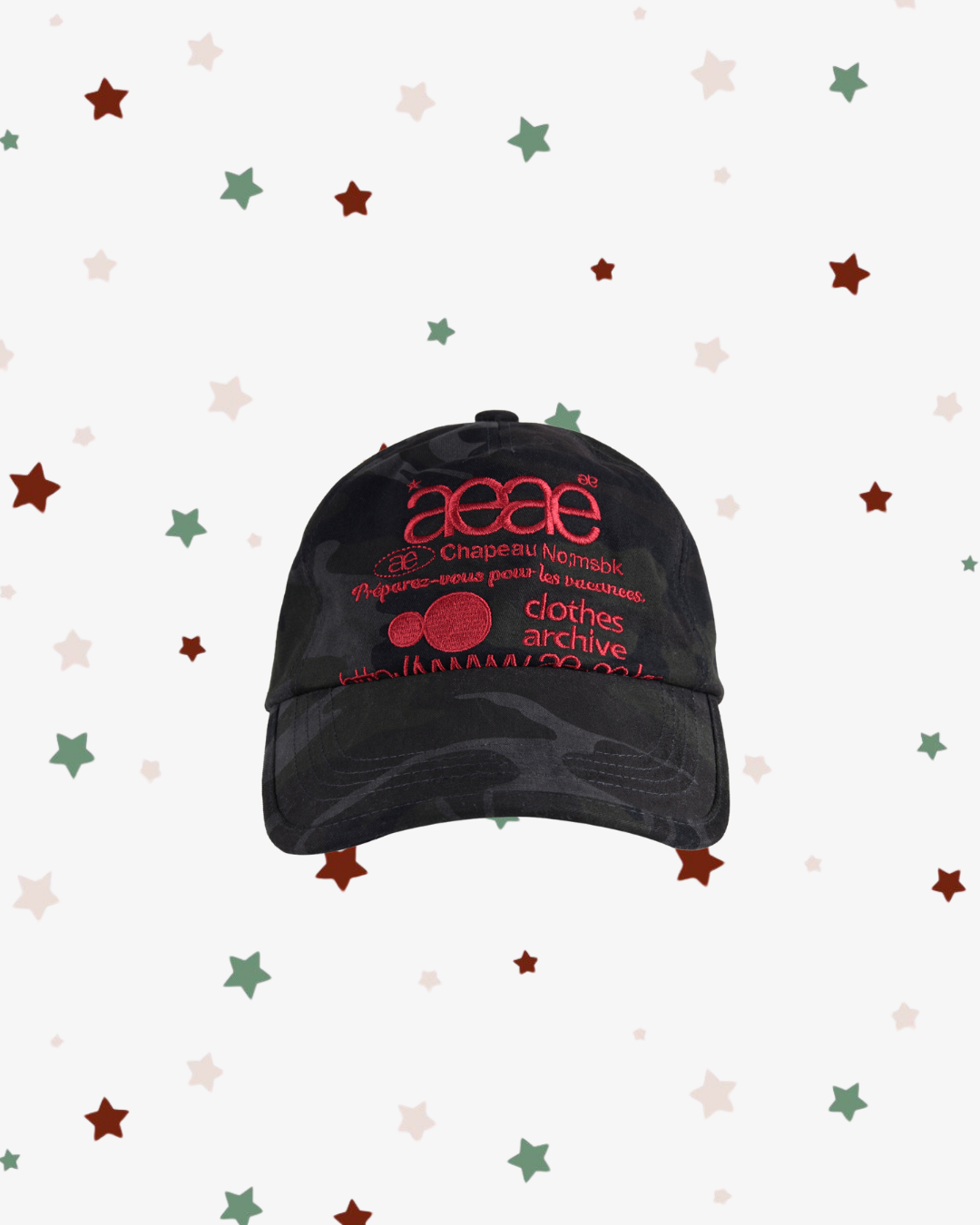 WEB LOGO CAMO 5 PANNEL CAP [BLACK]