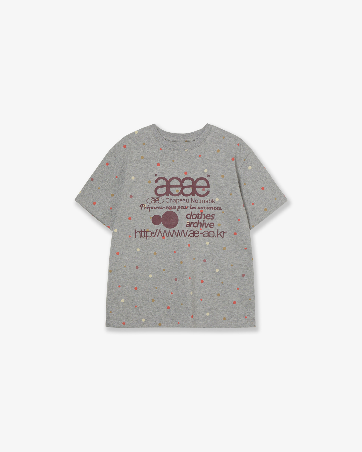 WEB LOGO COLOR DOT T-SHIRTS [MELANGE GREY]
