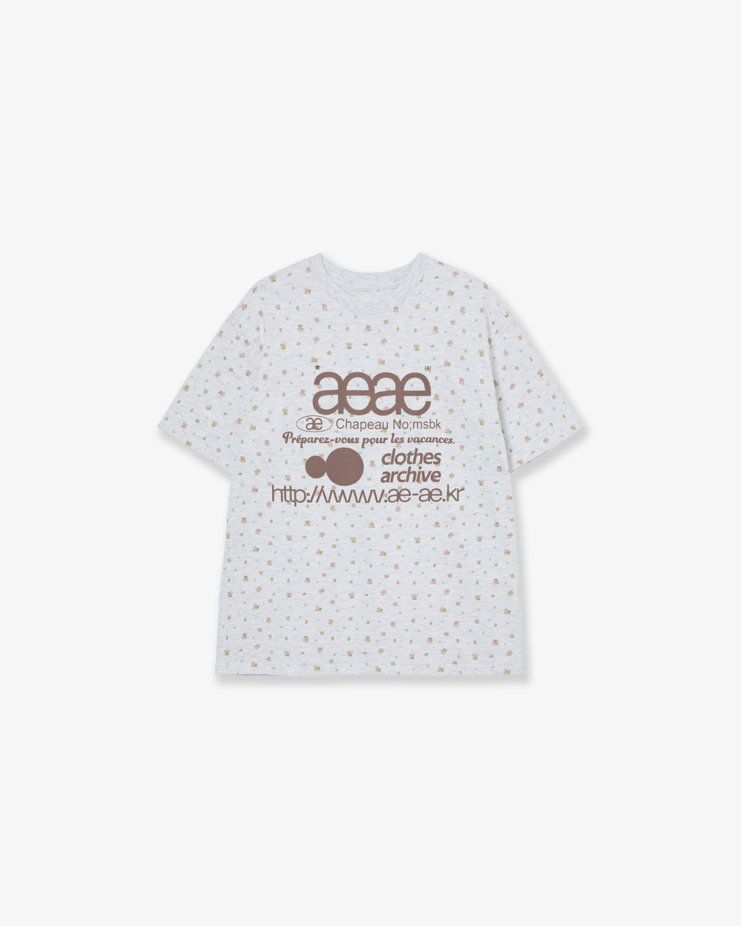 WEB LOGO FLOWER T-SHIRTS [LIGHT GREY]