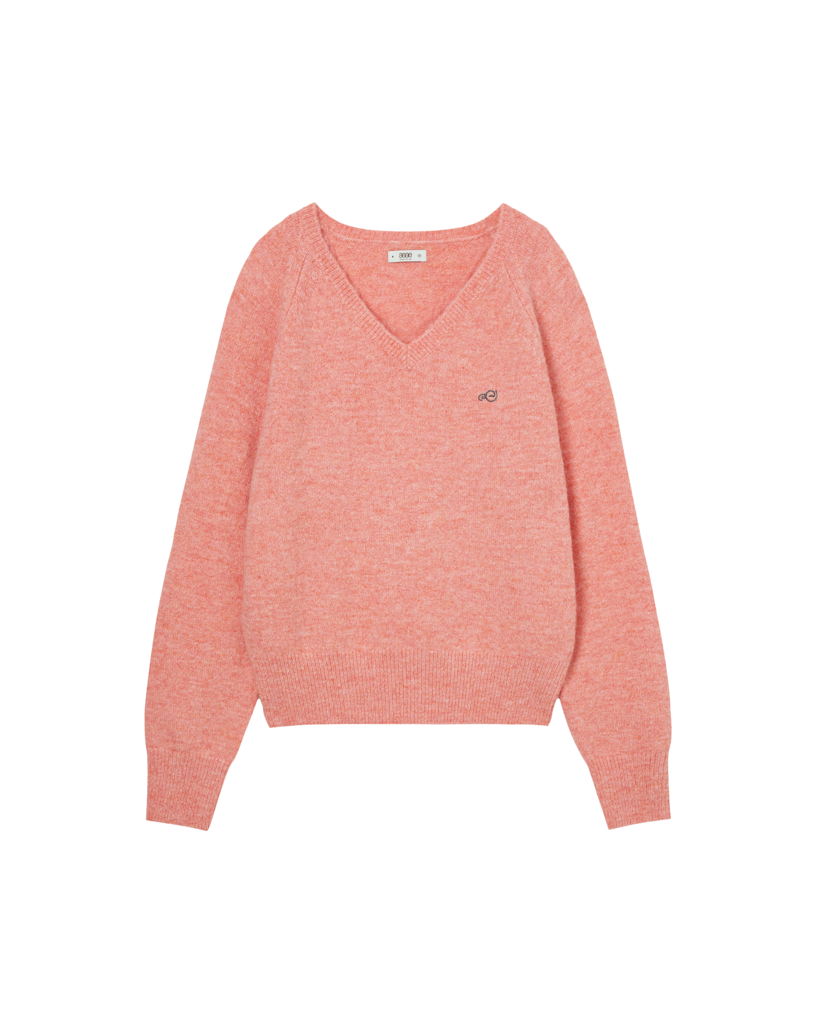 SYMBOL V NECK KNIT [PINK]