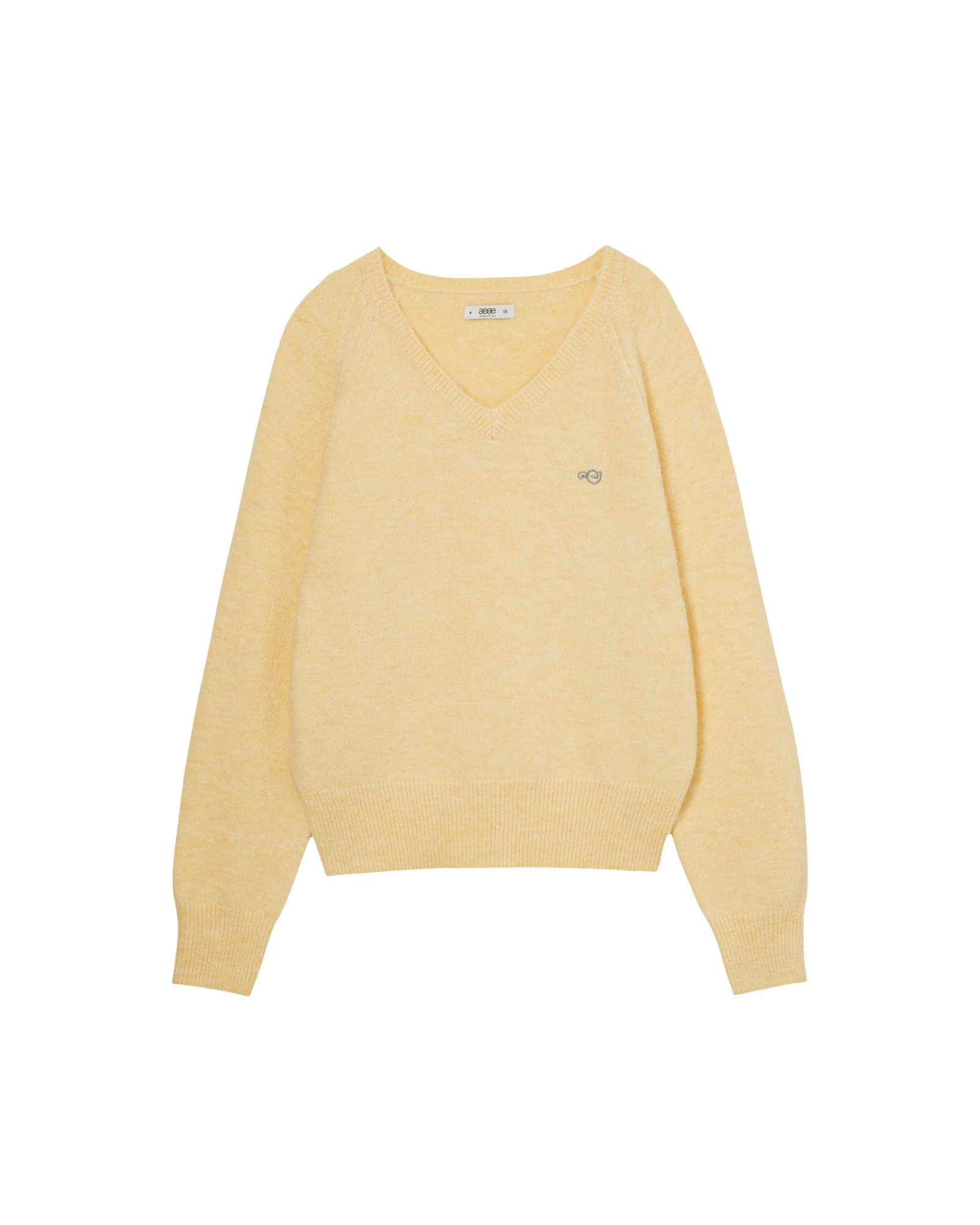SYMBOL V NECK KNIT [YELLOW]