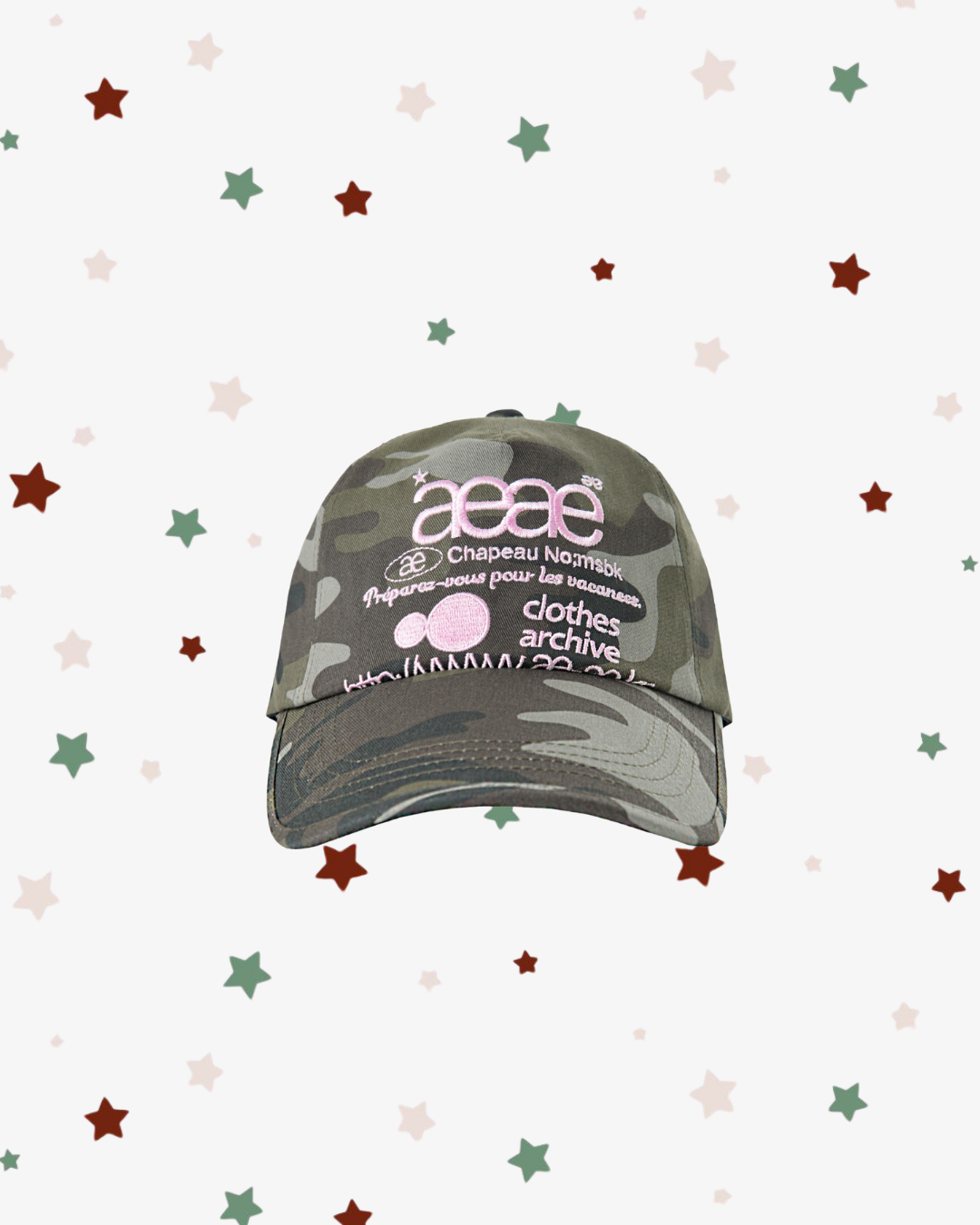 WEB LOGO CAMO 5 PANNEL CAP [GREEN]