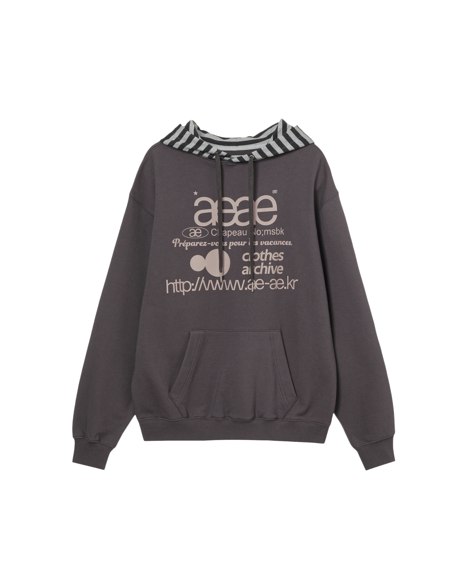 WEB LOGO LOOSED HOODIE [PURPLE CHARCOAL]