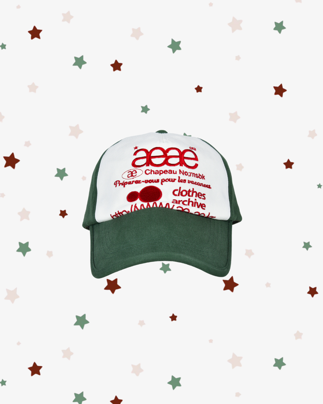 WEB LOGO 5 PANNEL BALL CAP [GREEN]