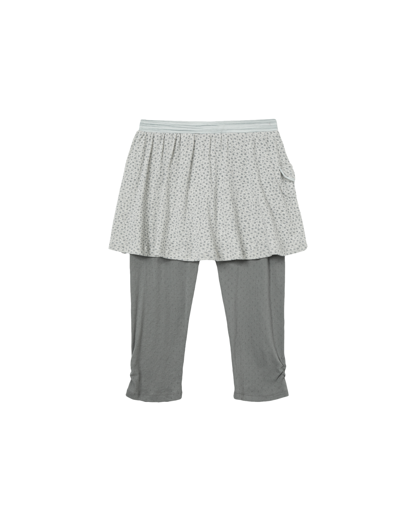 FLOWER SKIRT LEGGINGS [GREY]
