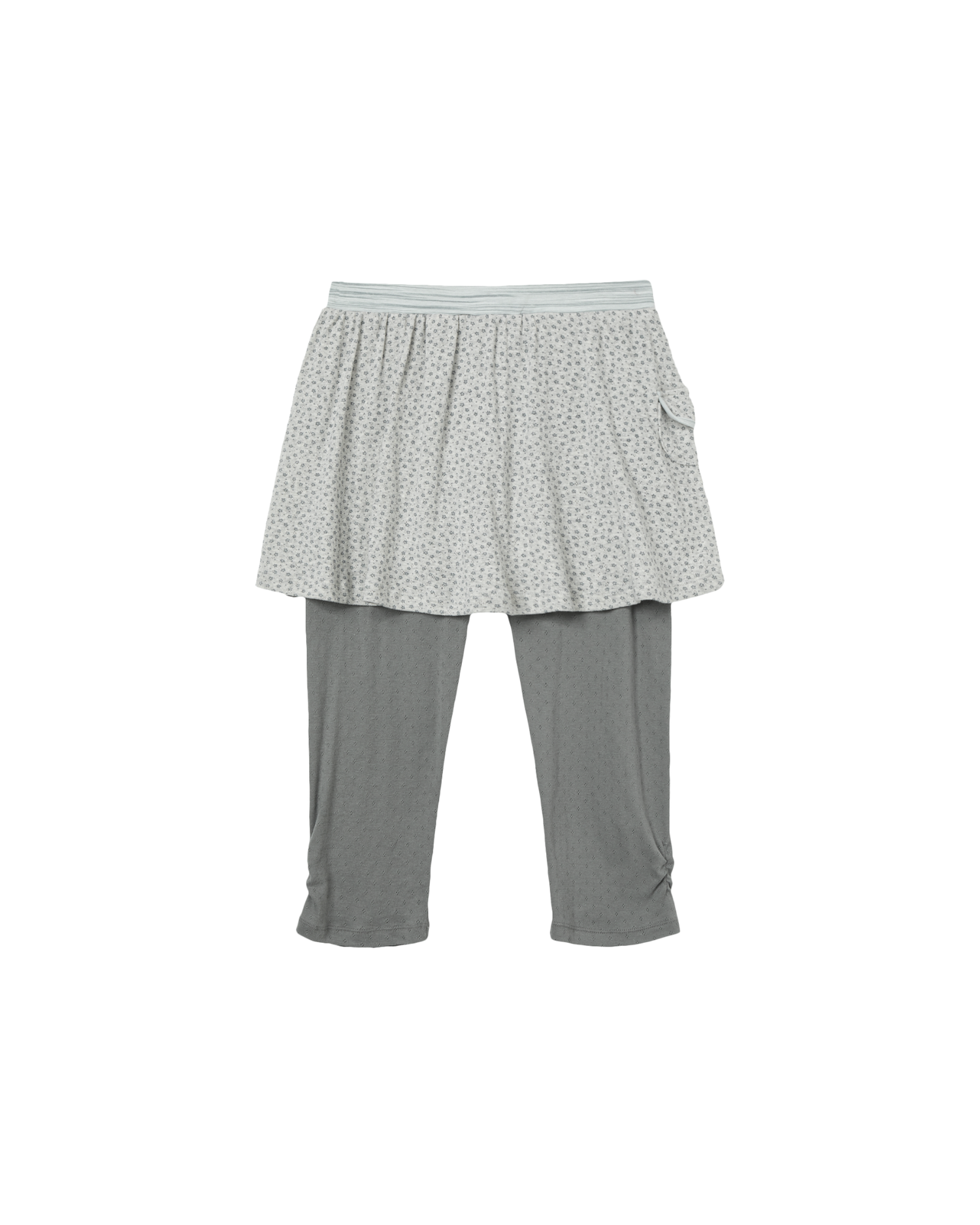 FLOWER SKIRT LEGGINGS [GREY]