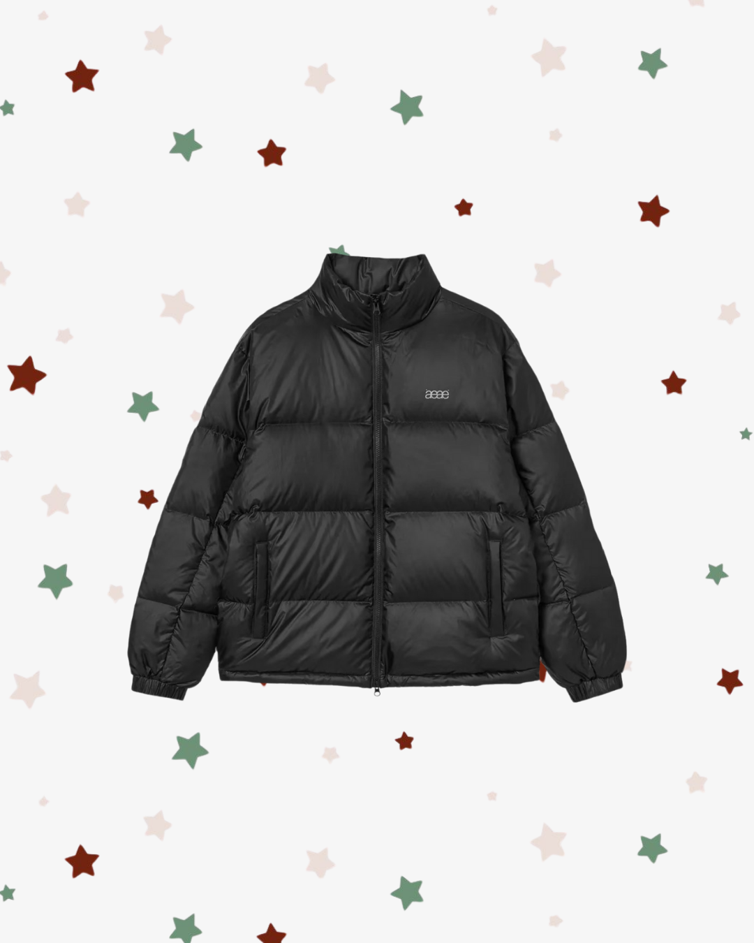 WEB LOGO DOWN JACKET [BLACK]