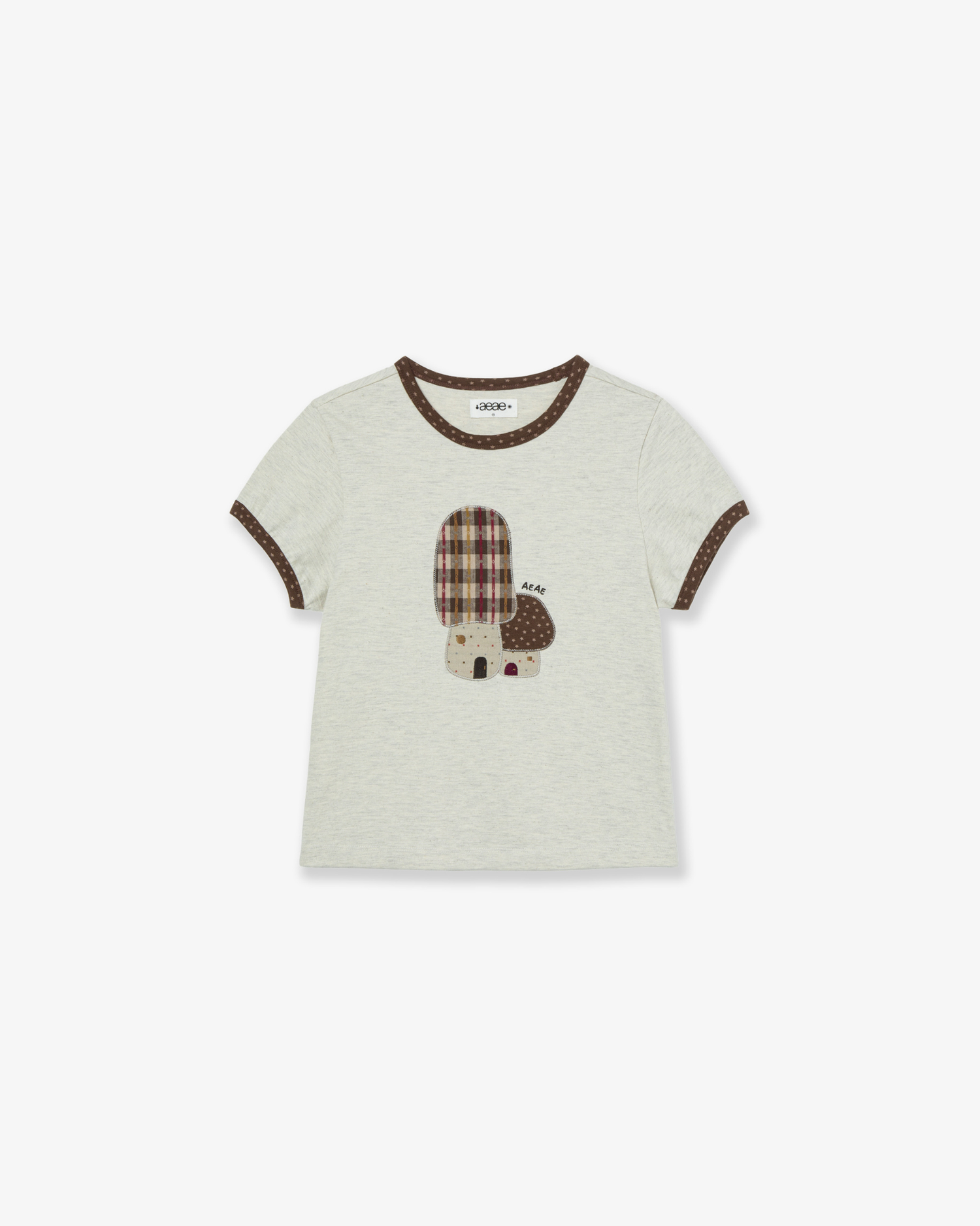 MUSHROOM APPLIQUE TEE [OATMEAL]