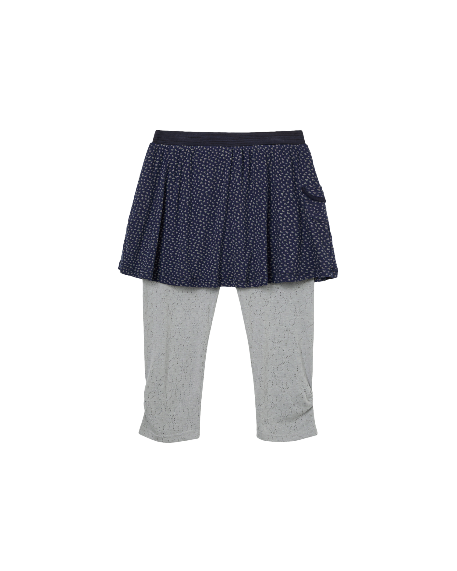 FLOWER SKIRT LEGGINGS [NAVY]