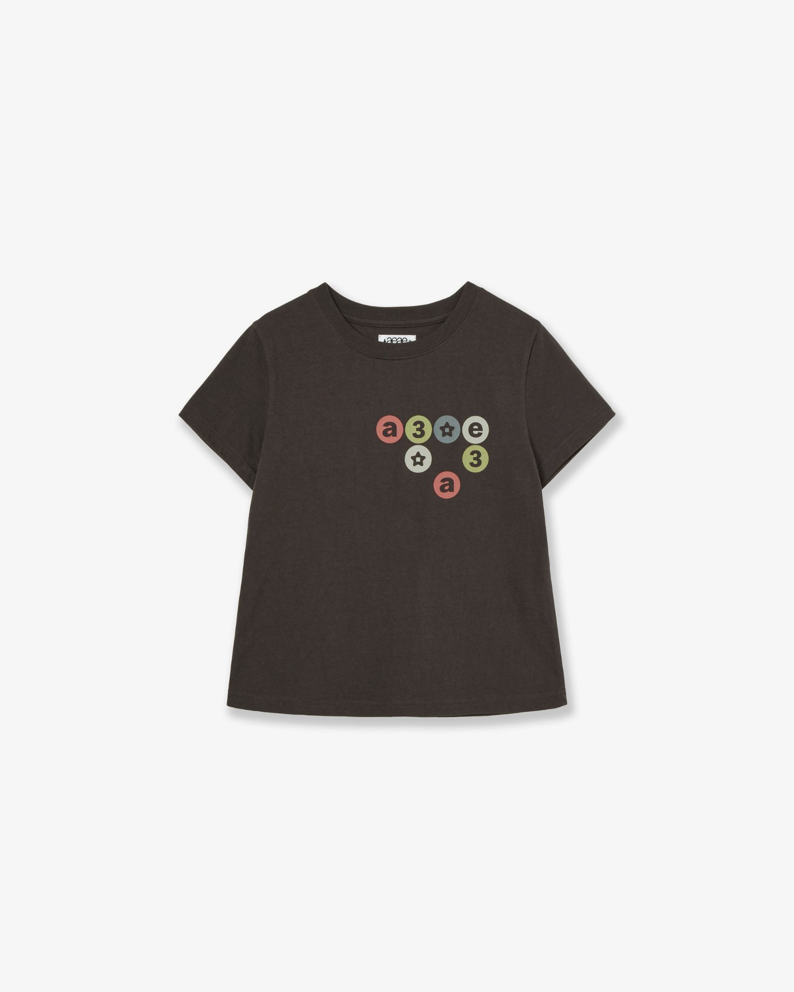 COLOR DOT LOGO TEE [DARK BROWN]