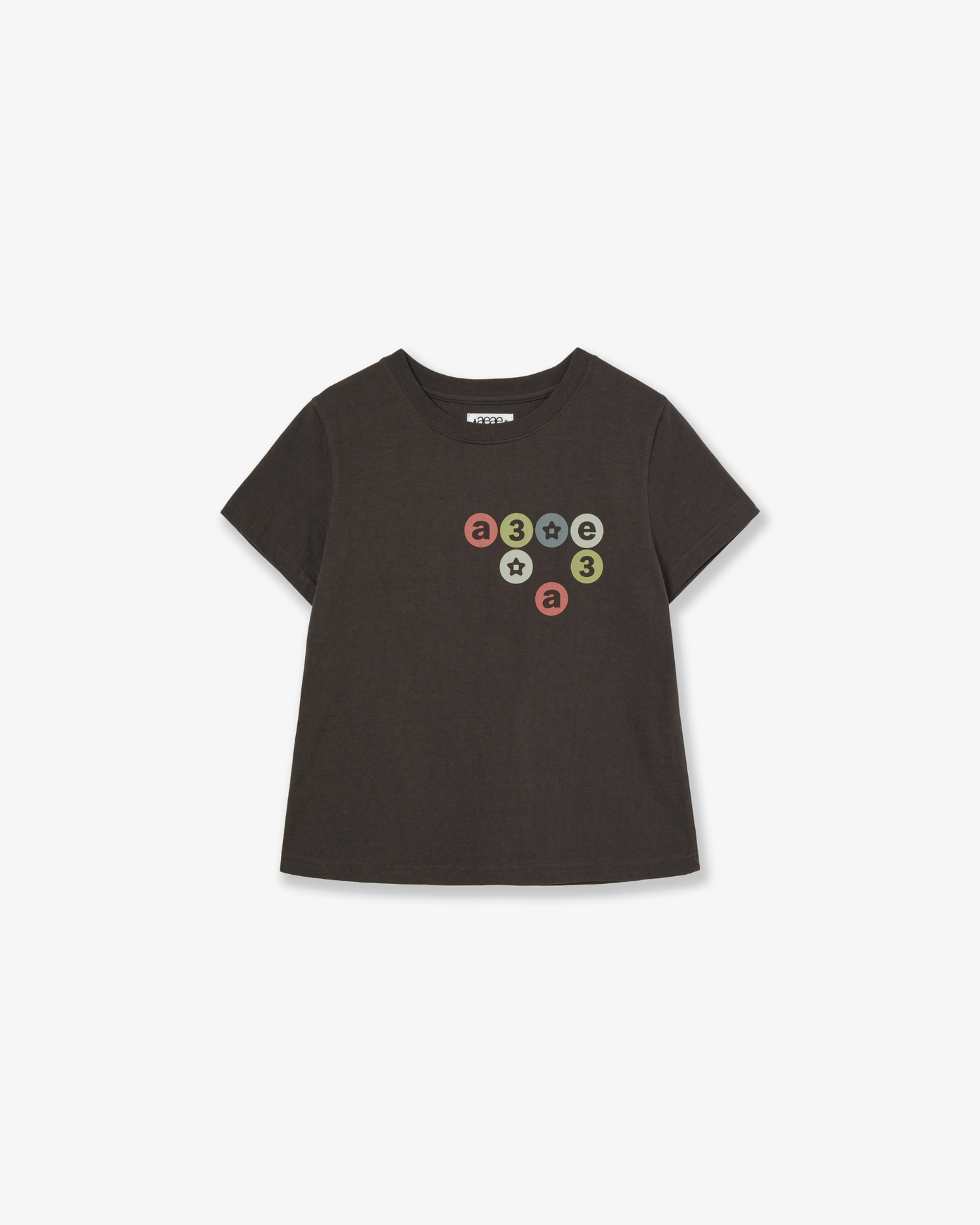 COLOR DOT LOGO TEE [DARK BROWN]