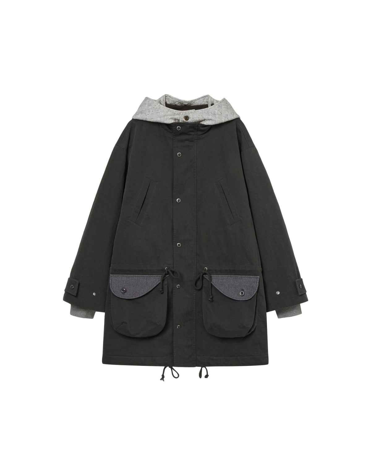 FLOWER BLOCK FIELD JACKET [CHARCOAL]