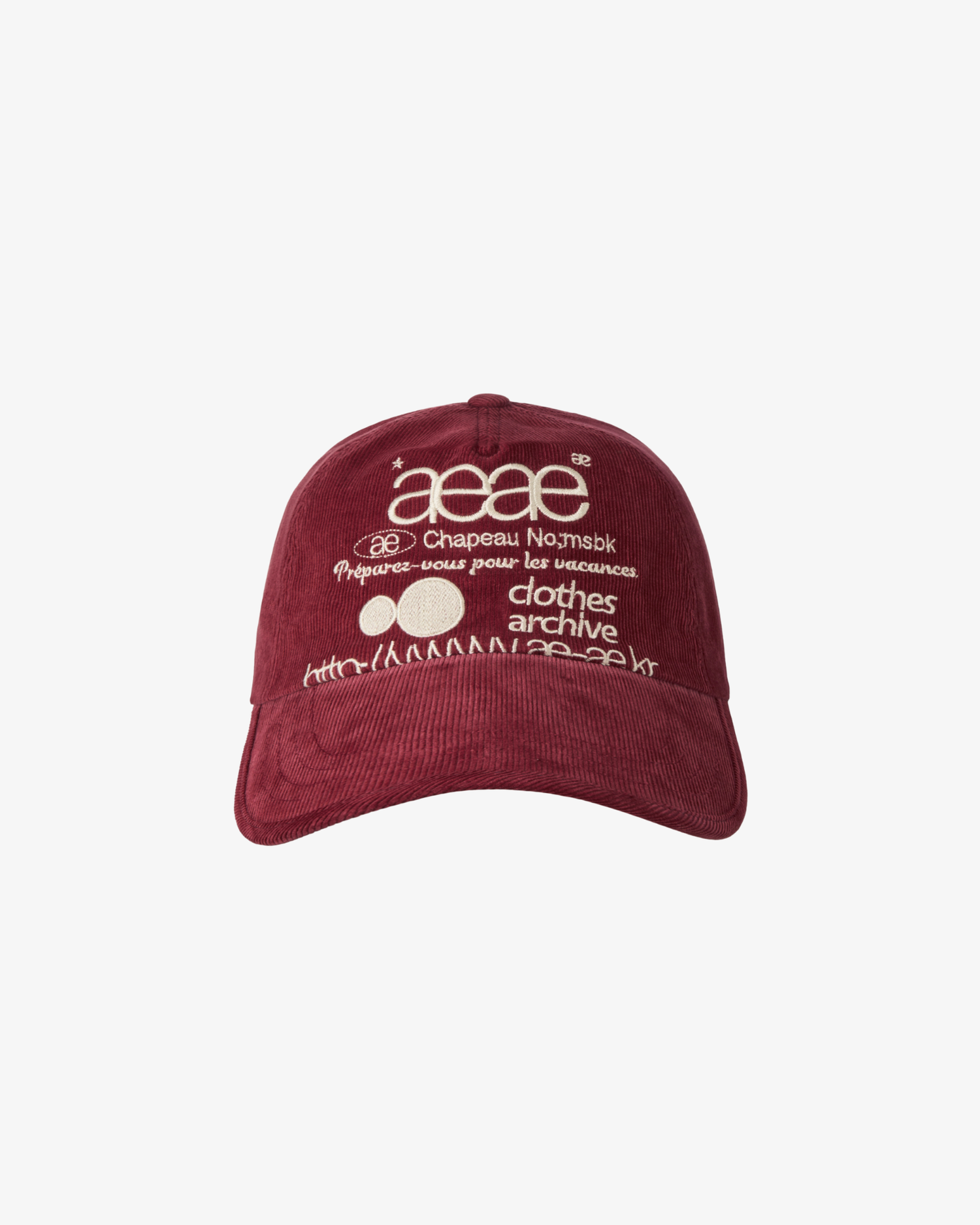 【予約商品】WEB LOGO CORDUROY CAP [BURGUNDY]