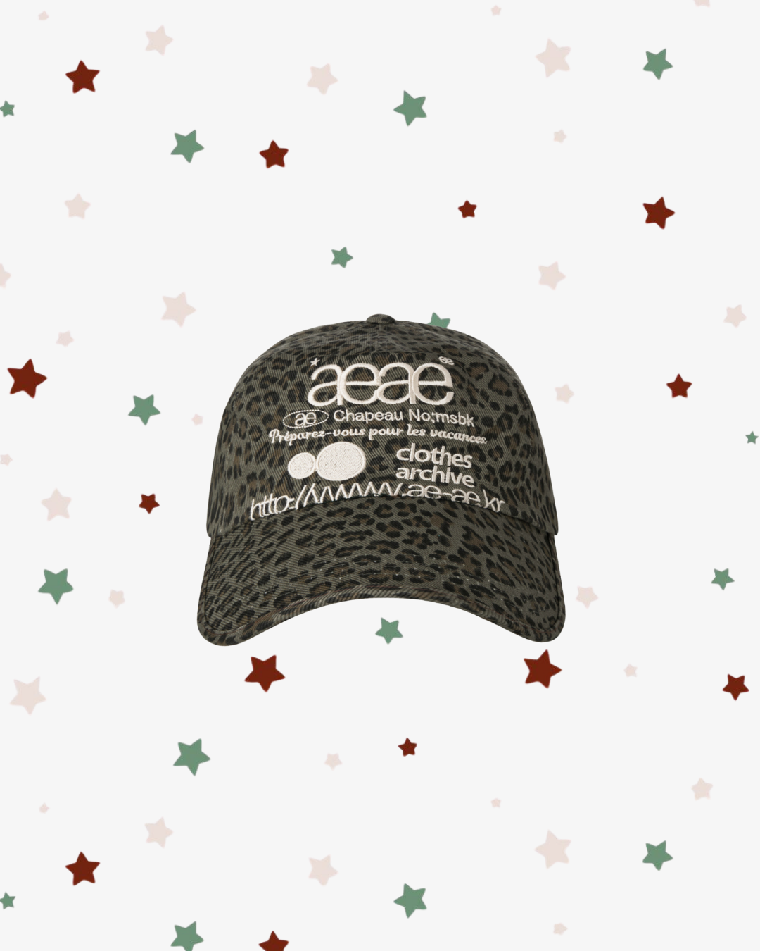 WEB LOGO LEOPARD CAP [KHAKI]