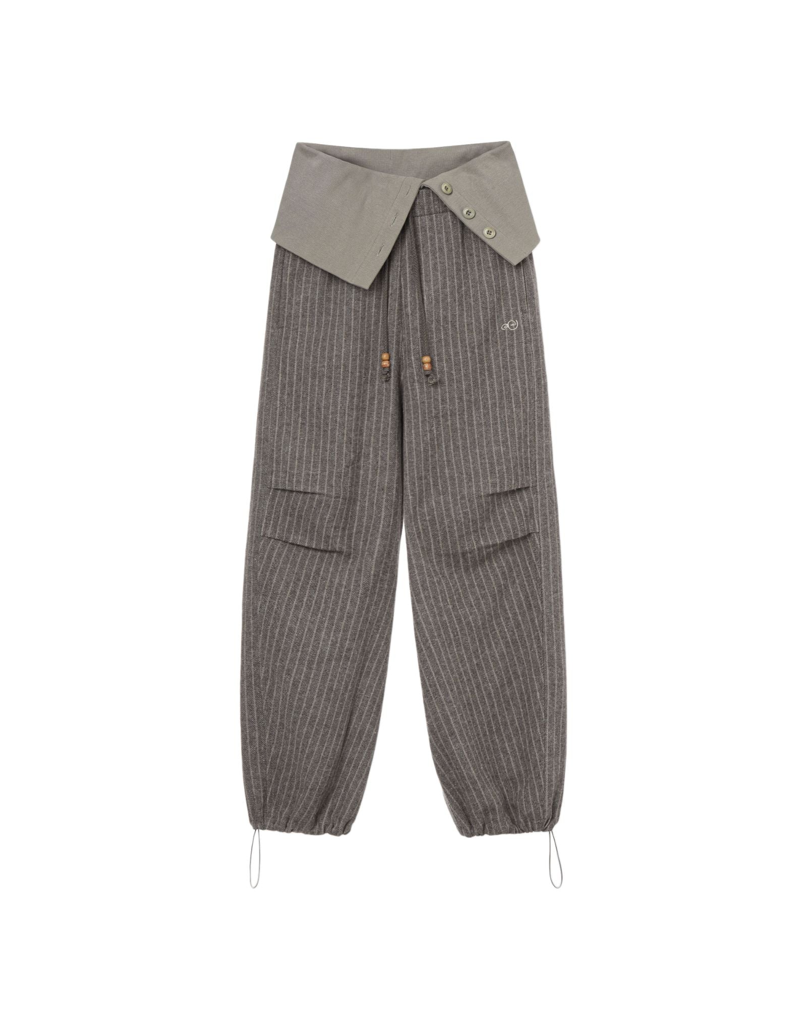 FOLDED EASY PANTS [BEIGE]