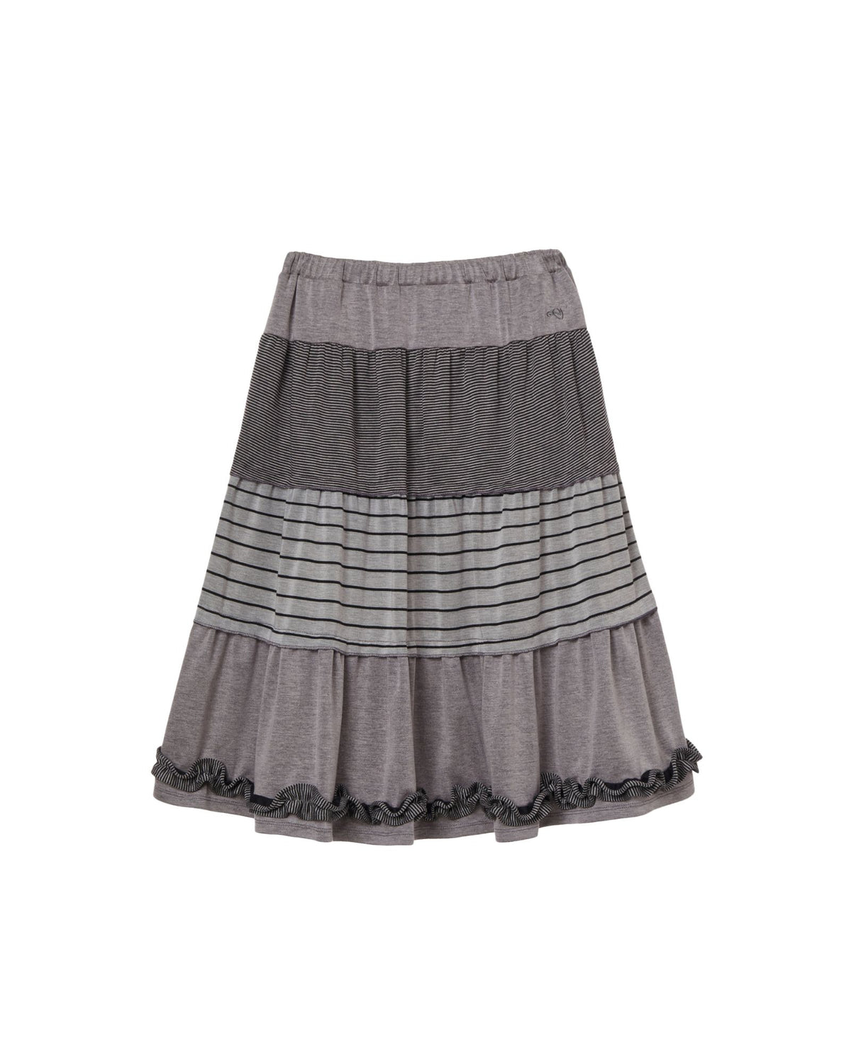 TIERED FRILL SKIRT [GREY]