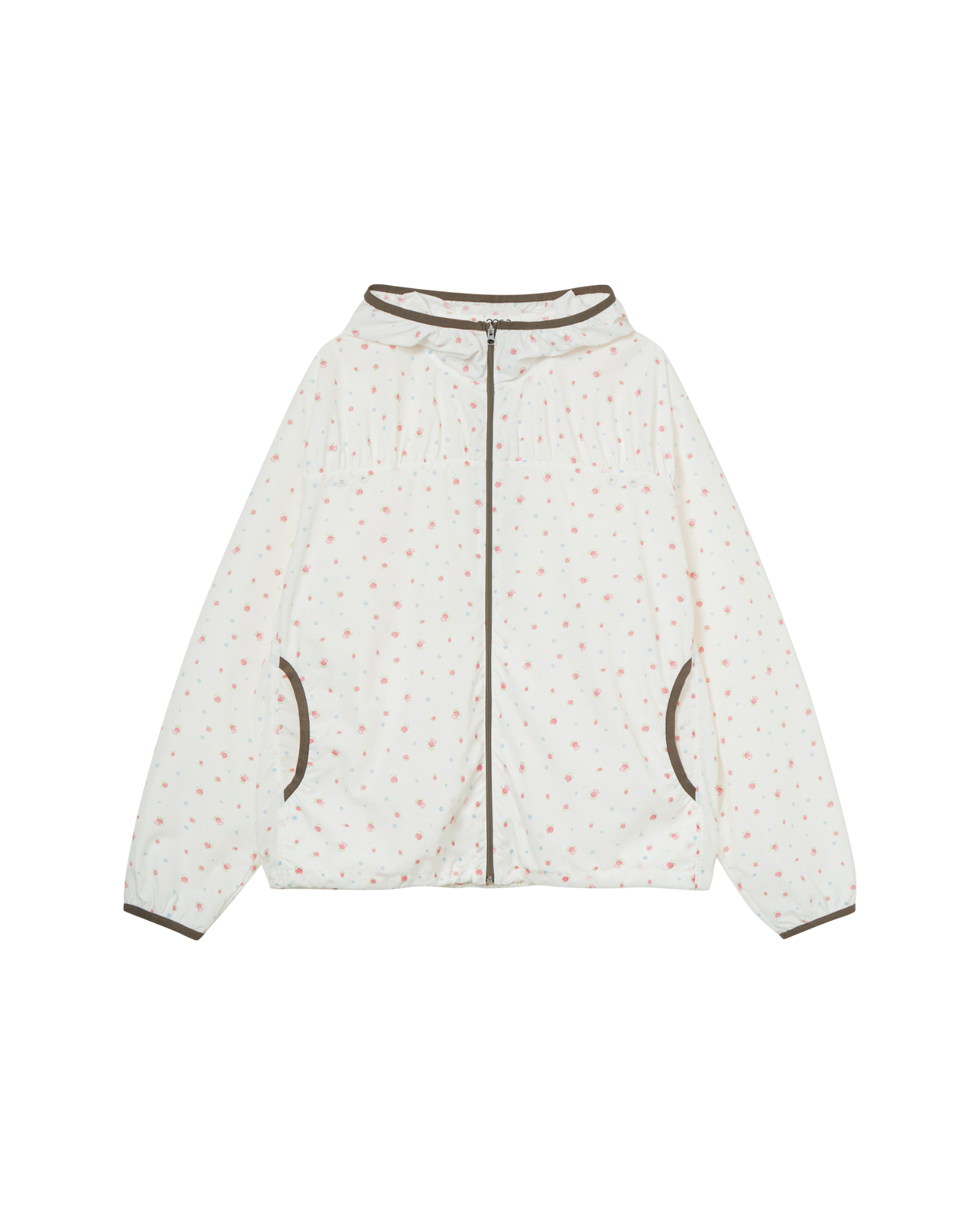 FLOWER WINDBREAKER JACKET [WHITE]