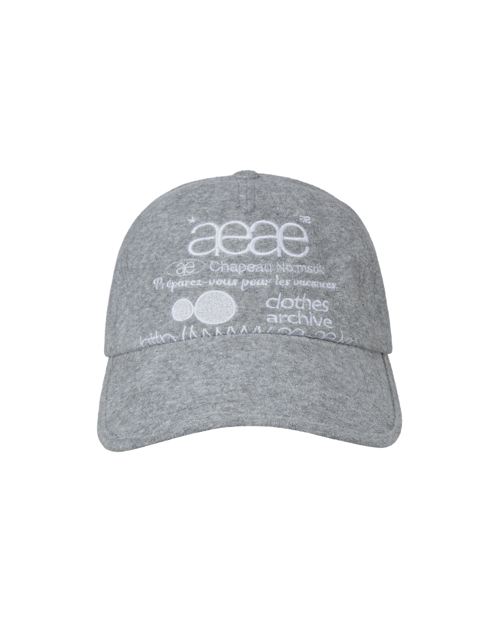 WEB LOGO FLEECE CAP [GREY]