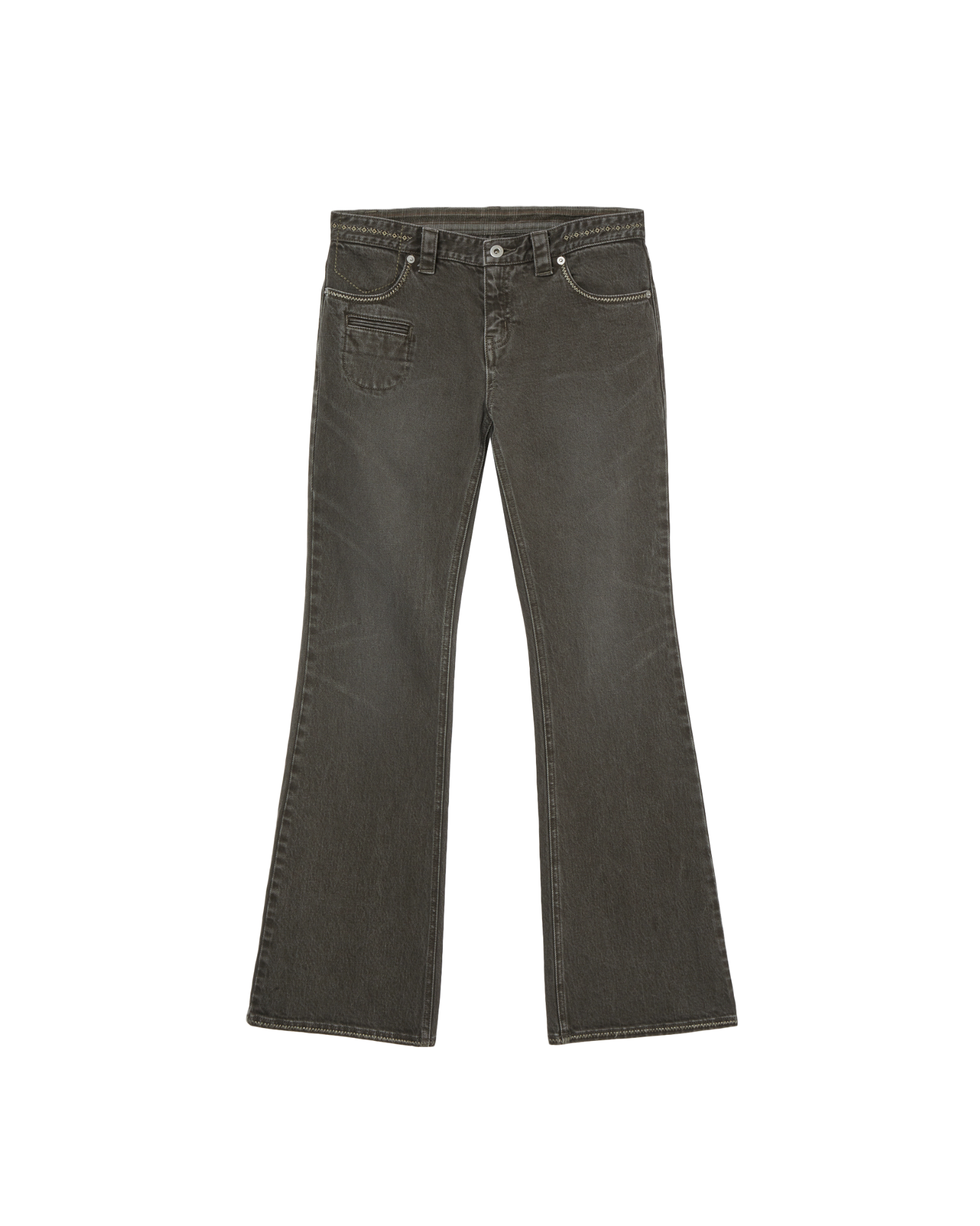 VINTAGE BOOTCUT DENIM PANTS [KHAKI]