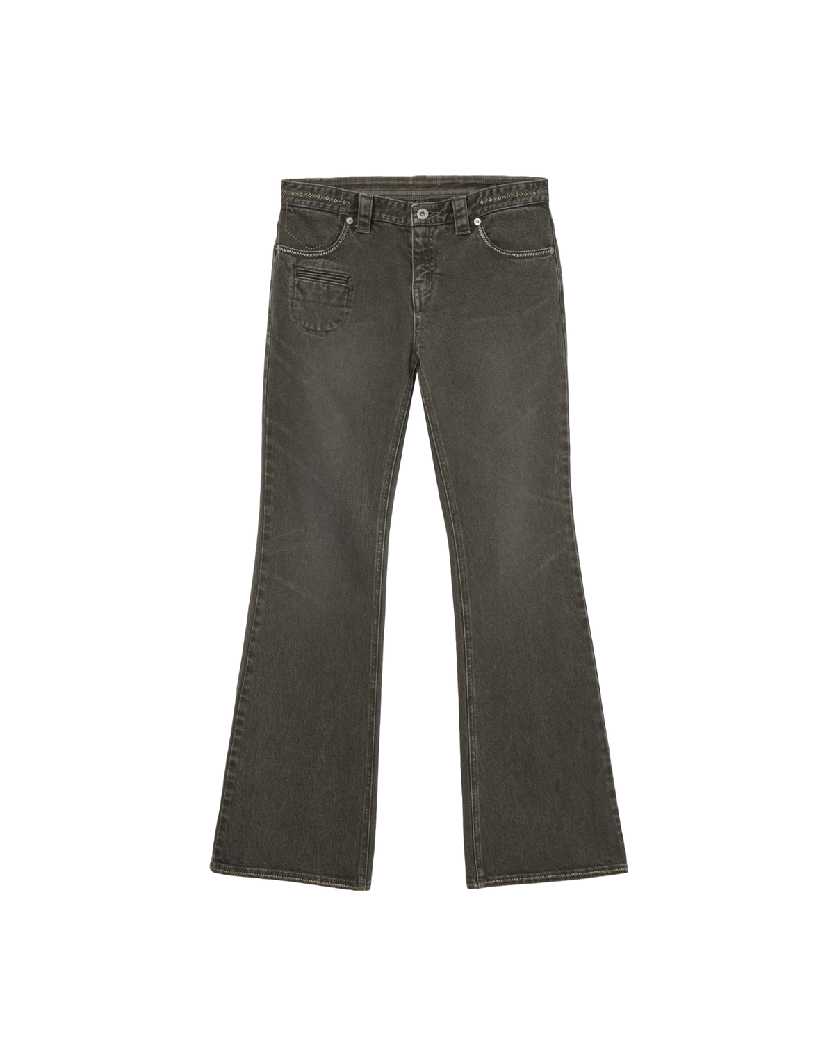 VINTAGE BOOTCUT DENIM PANTS [KHAKI]