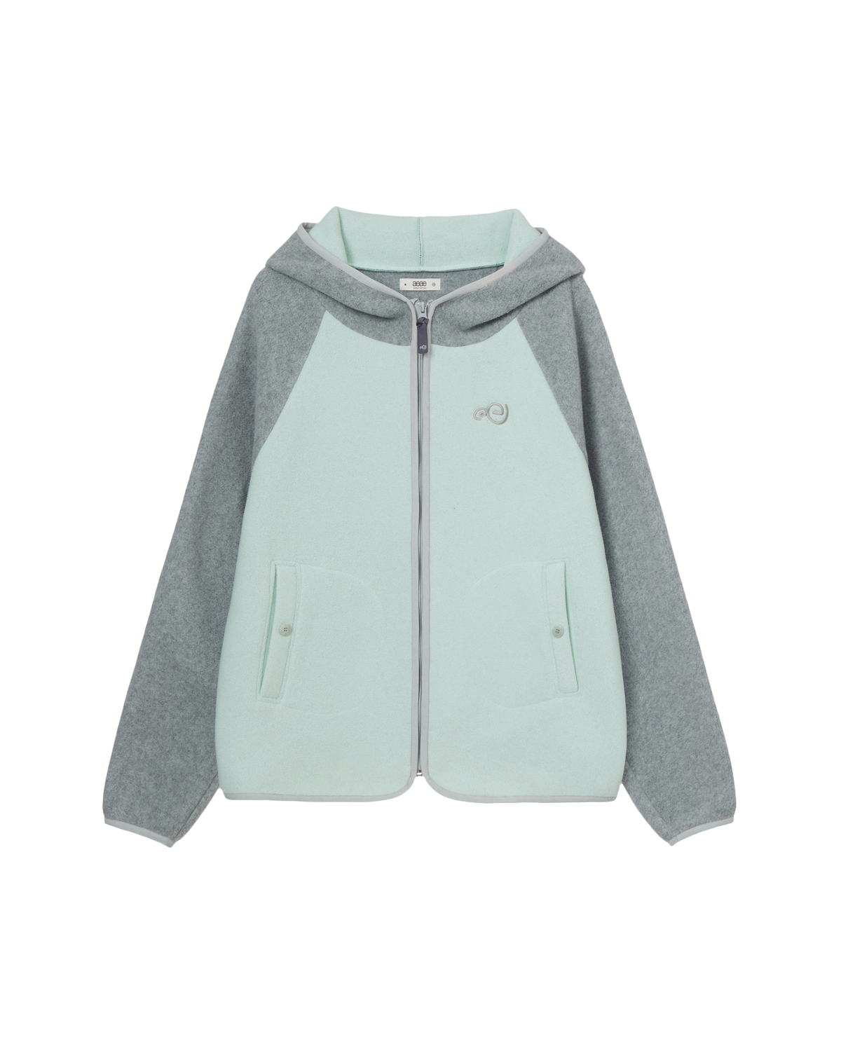 SOFT FLEECE ZIP UP HOODIE [MINT]