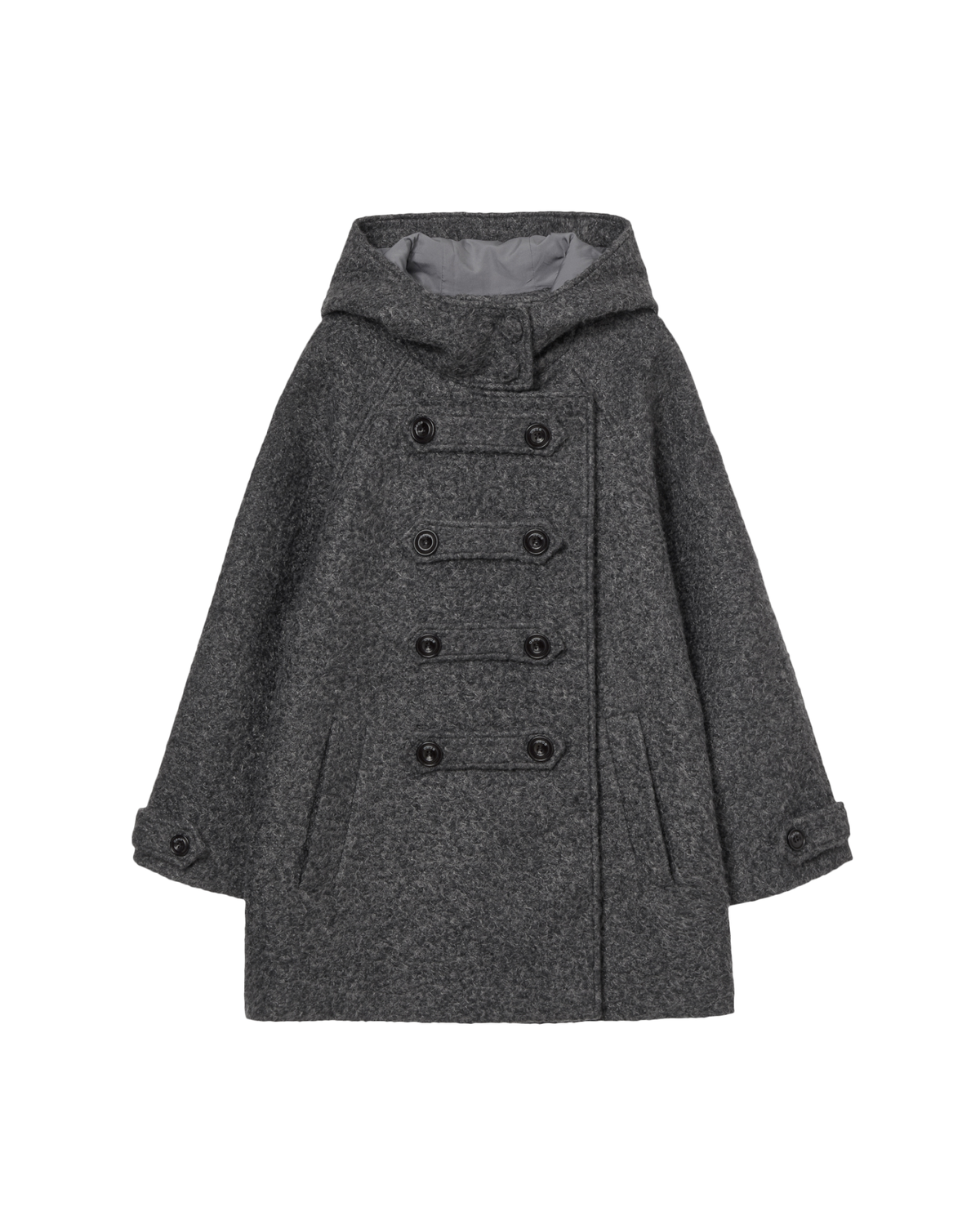 BIG BUTTON HALF COAT [CHARCOAL]