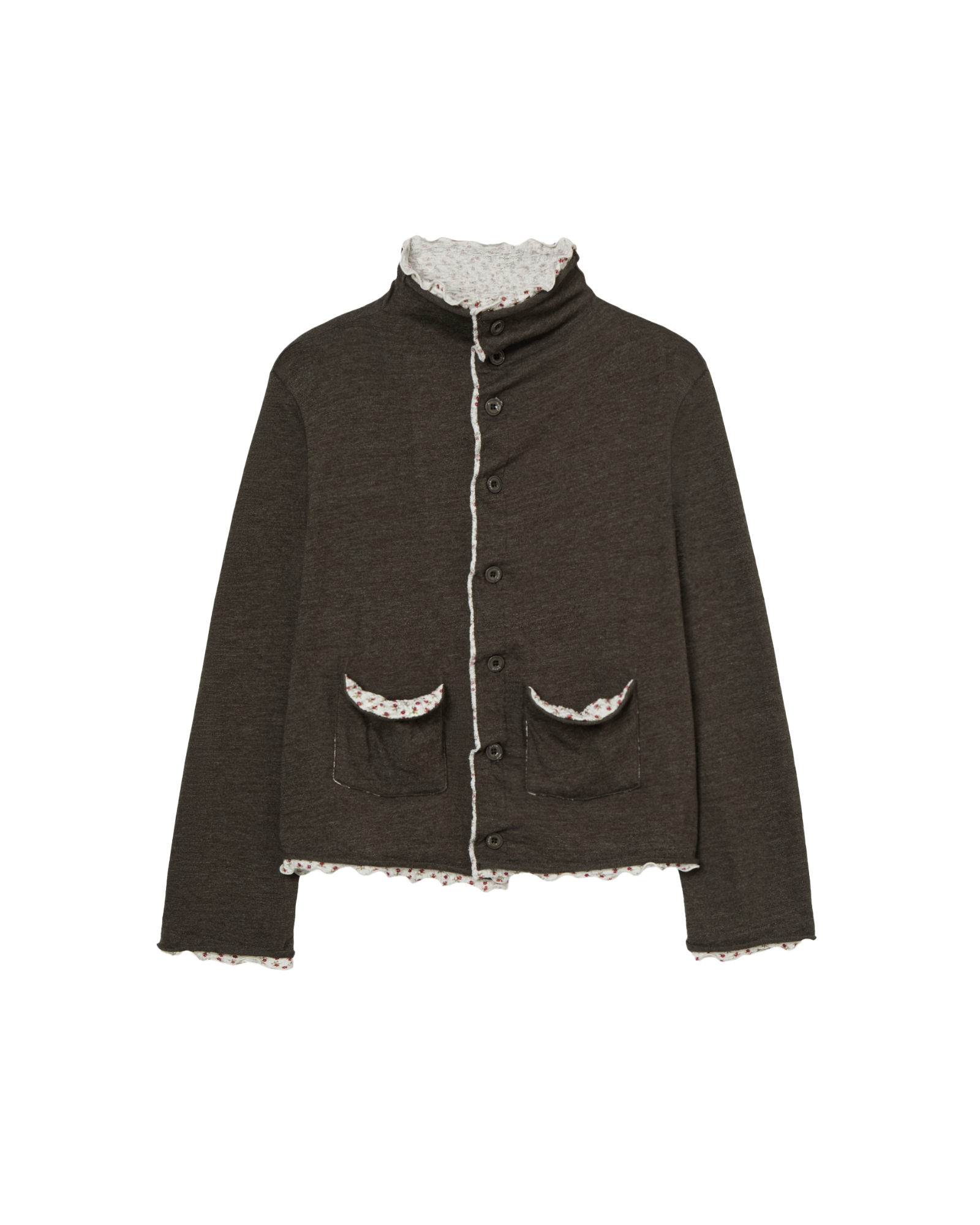 LAYERED CARDIGAN [KHAKI]