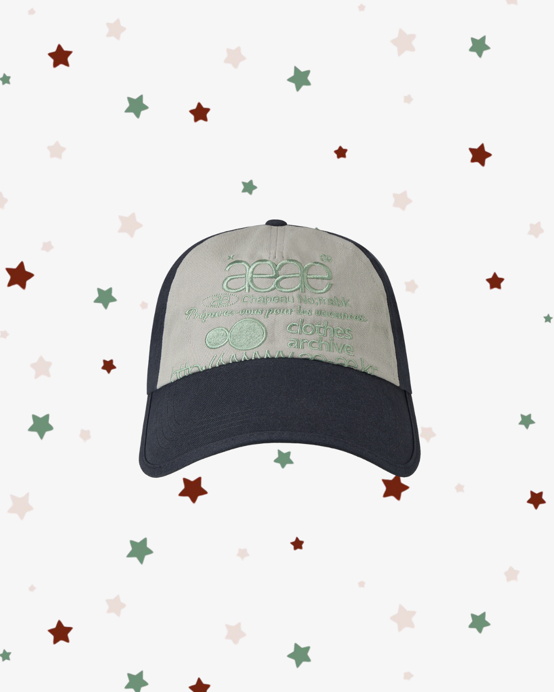 WEB LOGO 5 PANNEL BALL CAP [DARK NAVY/ASH]