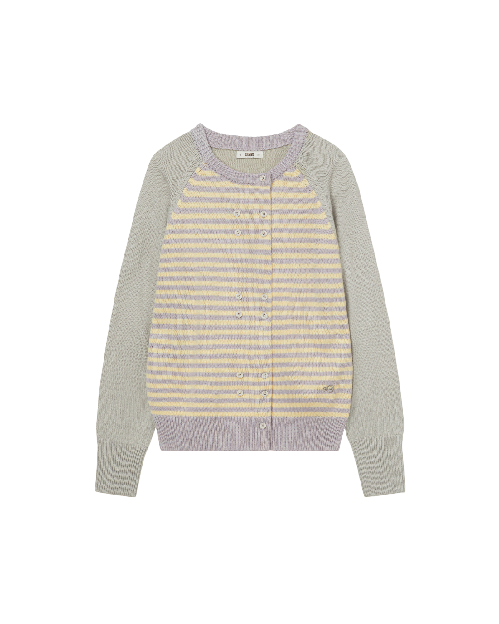 STRIPE BLOCK CARDIGAN [YELLOW]