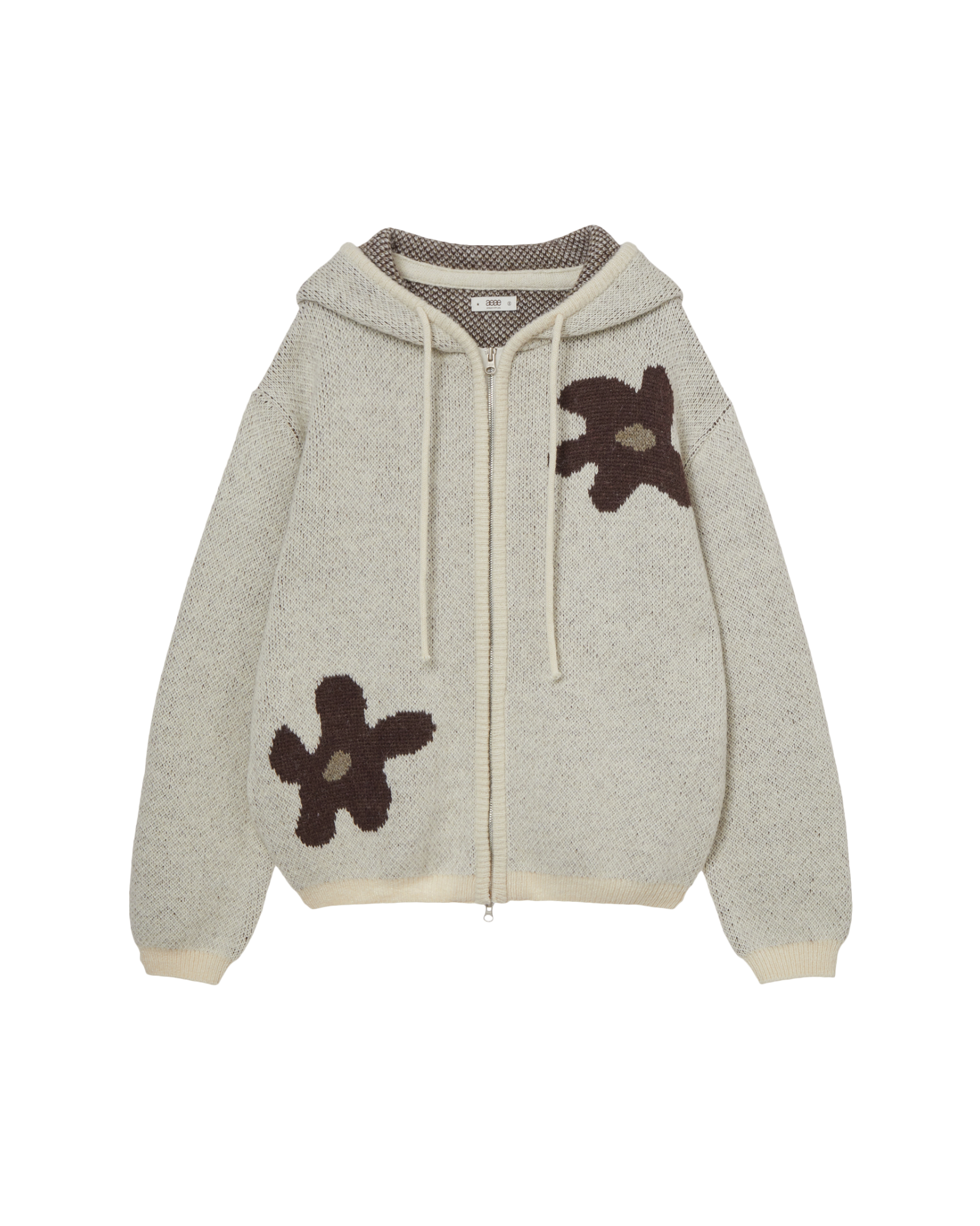 DAISY KNIT HOODIE [BEIGE]