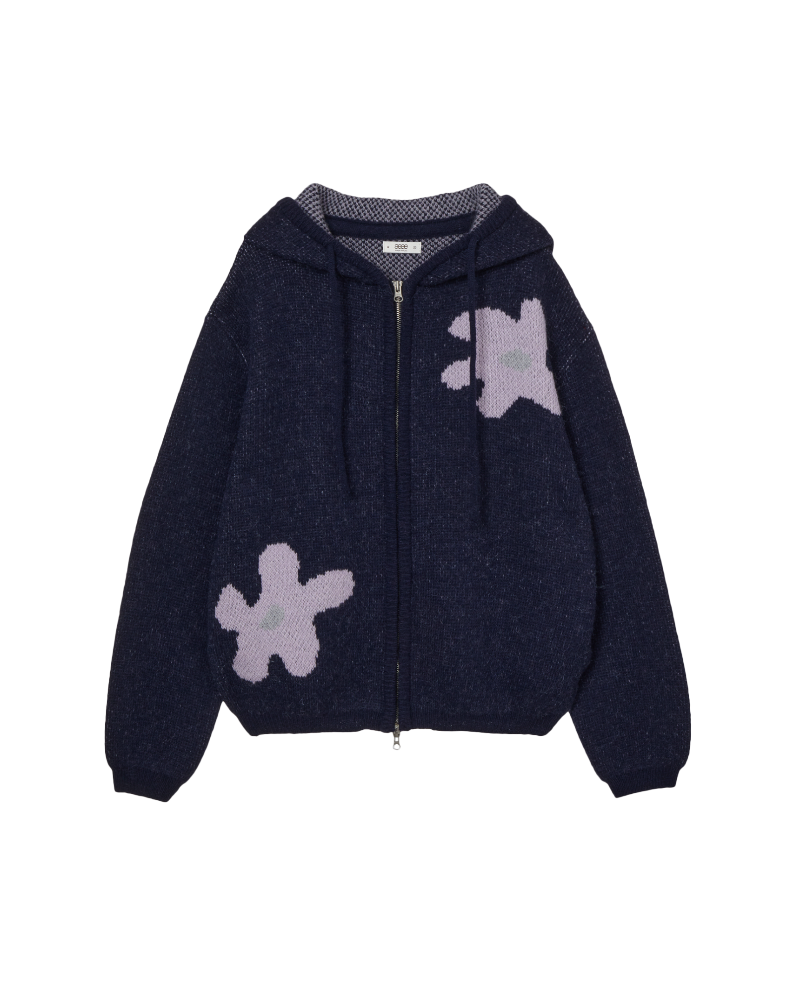 DAISY KNIT HOODIE [NAVY]