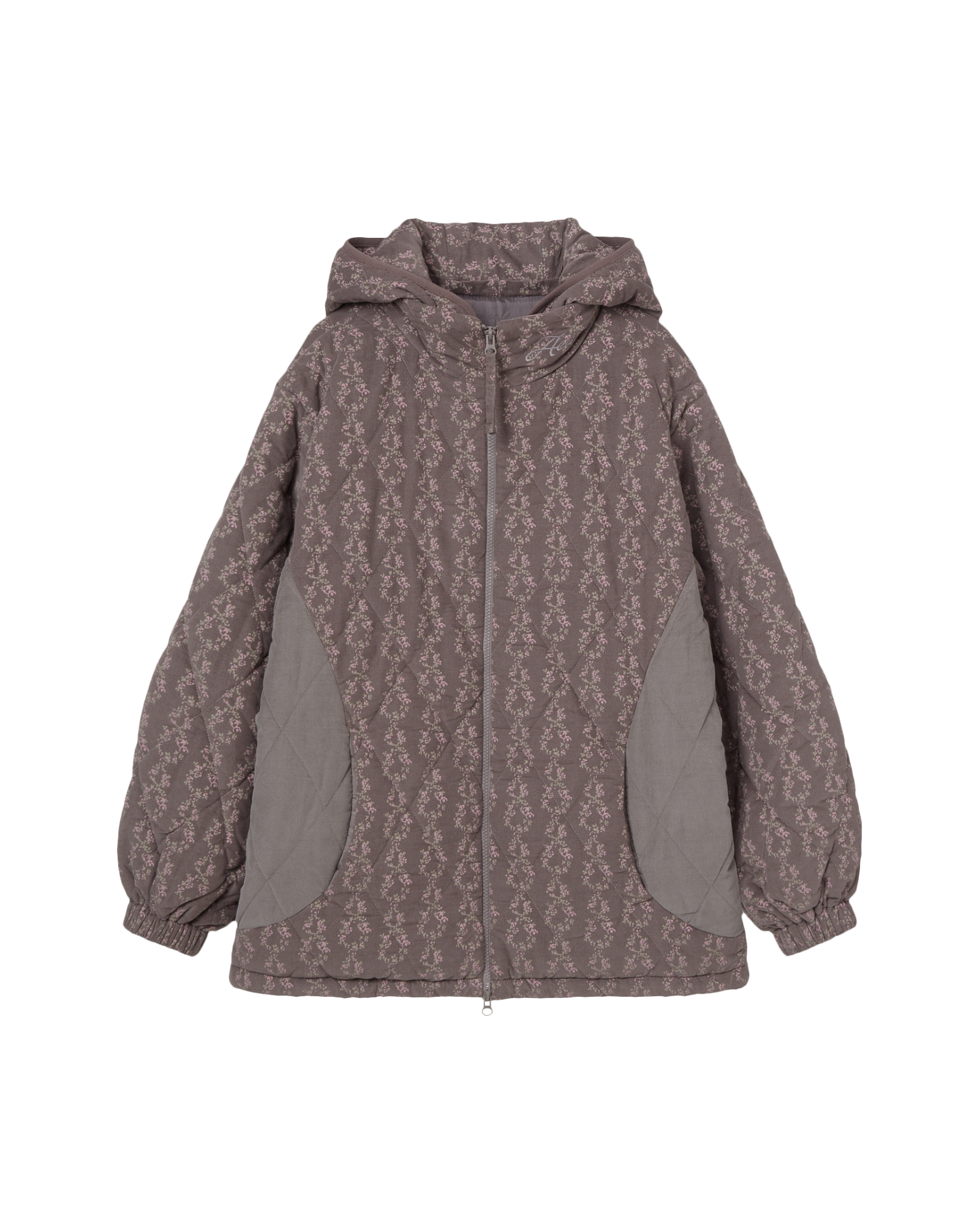 FLOWER QUILTED JACKET [PURPLE]